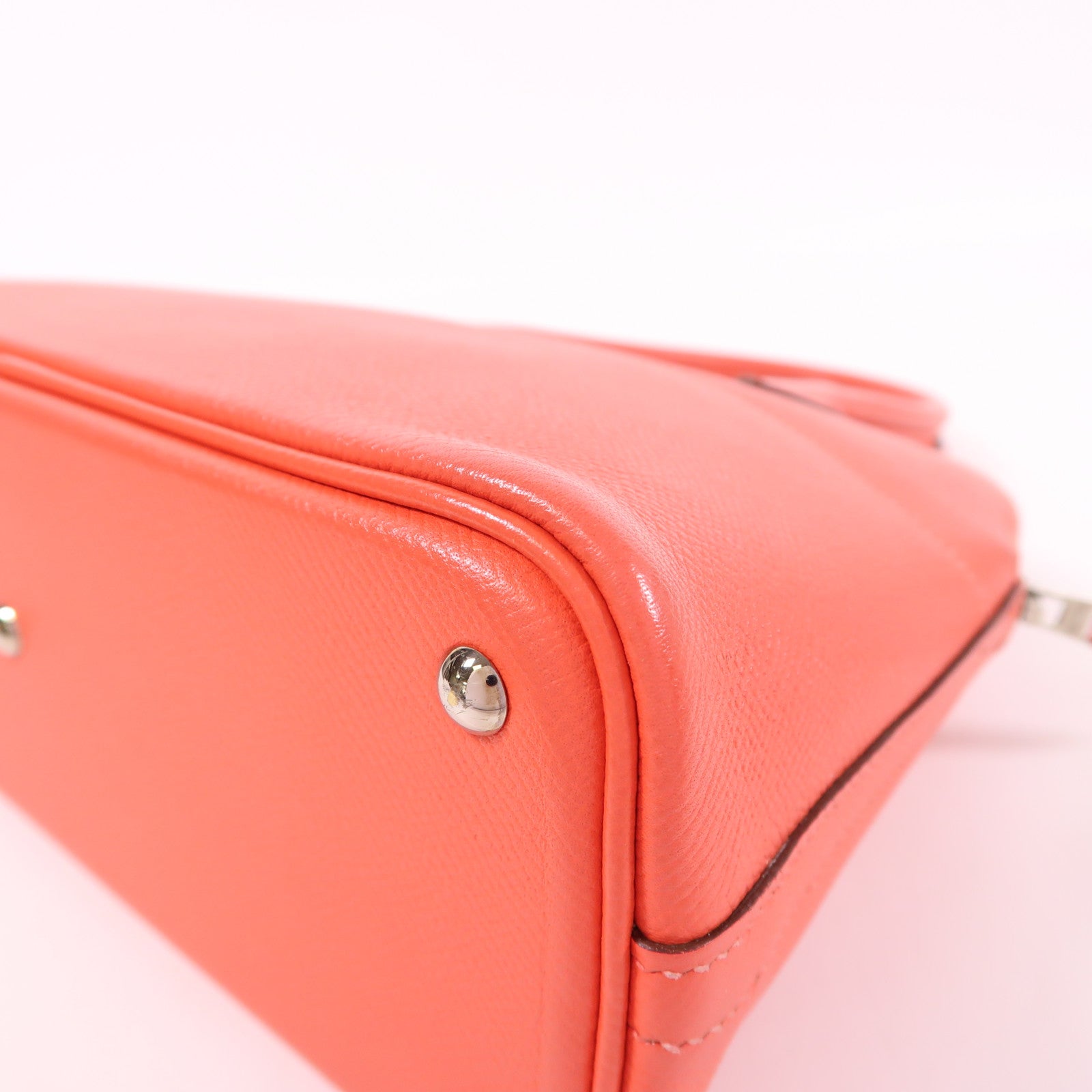 HERMES Epsom皮革Bolide 27銀扣手挽肩背兩用袋Rose Jaipur