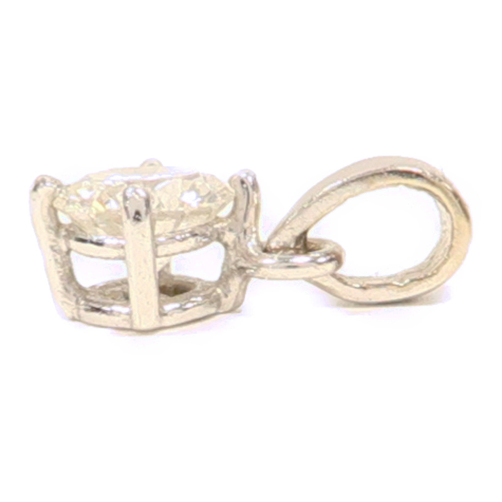 JEWELRY 18K白金Pendant0.30ct鑽石吊墜銀色