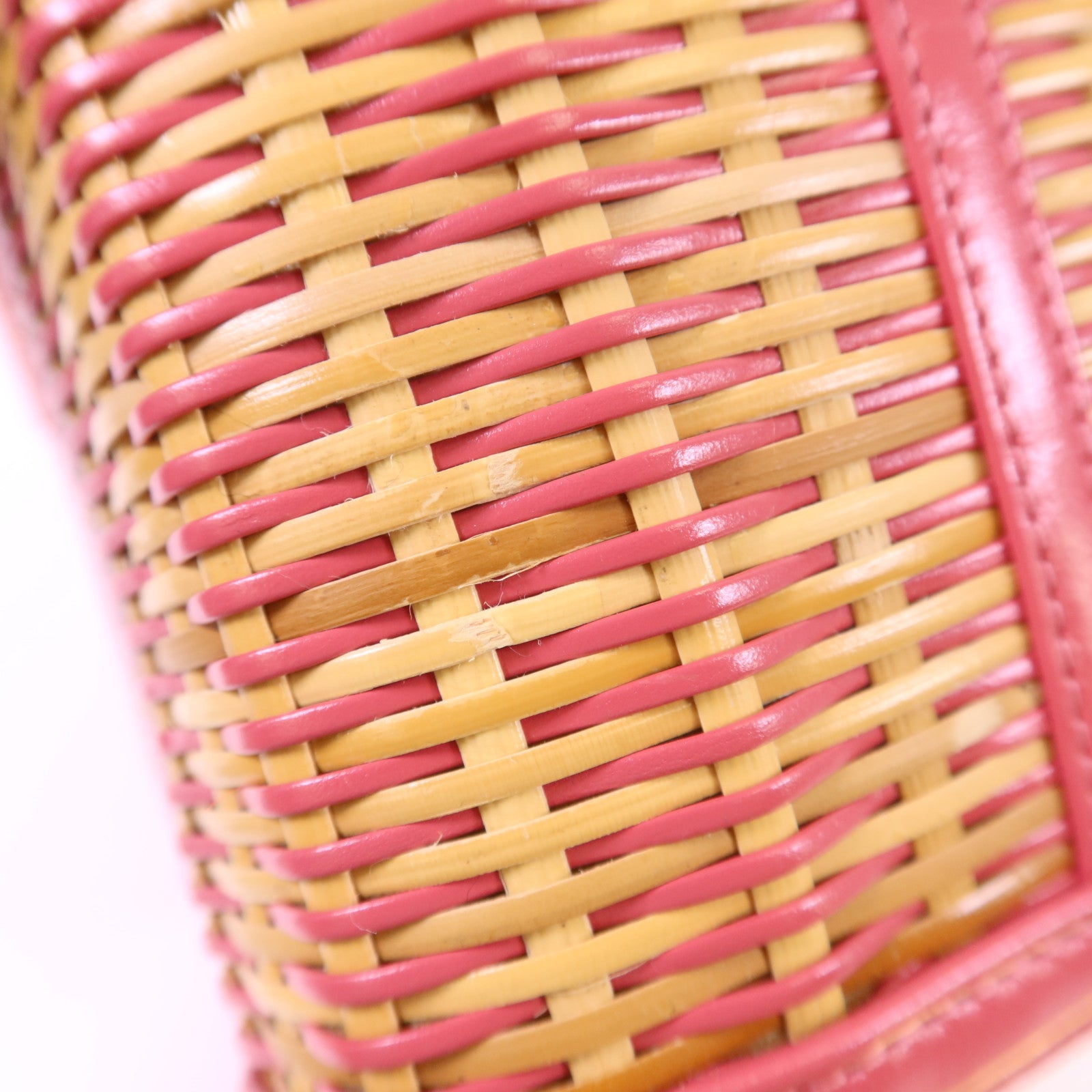 CHANEL 牛皮皮革Wicker Vanity銀扣鏈帶手挽肩背兩用袋