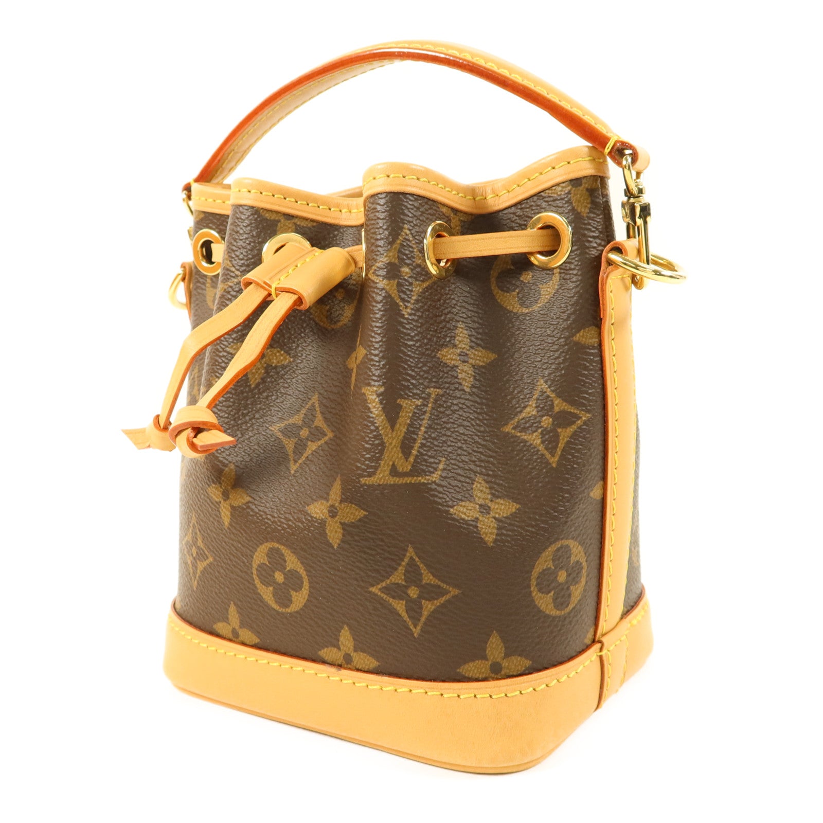 LOUIS VUITTON Monogram Nano Noe金扣手挽肩背兩用袋