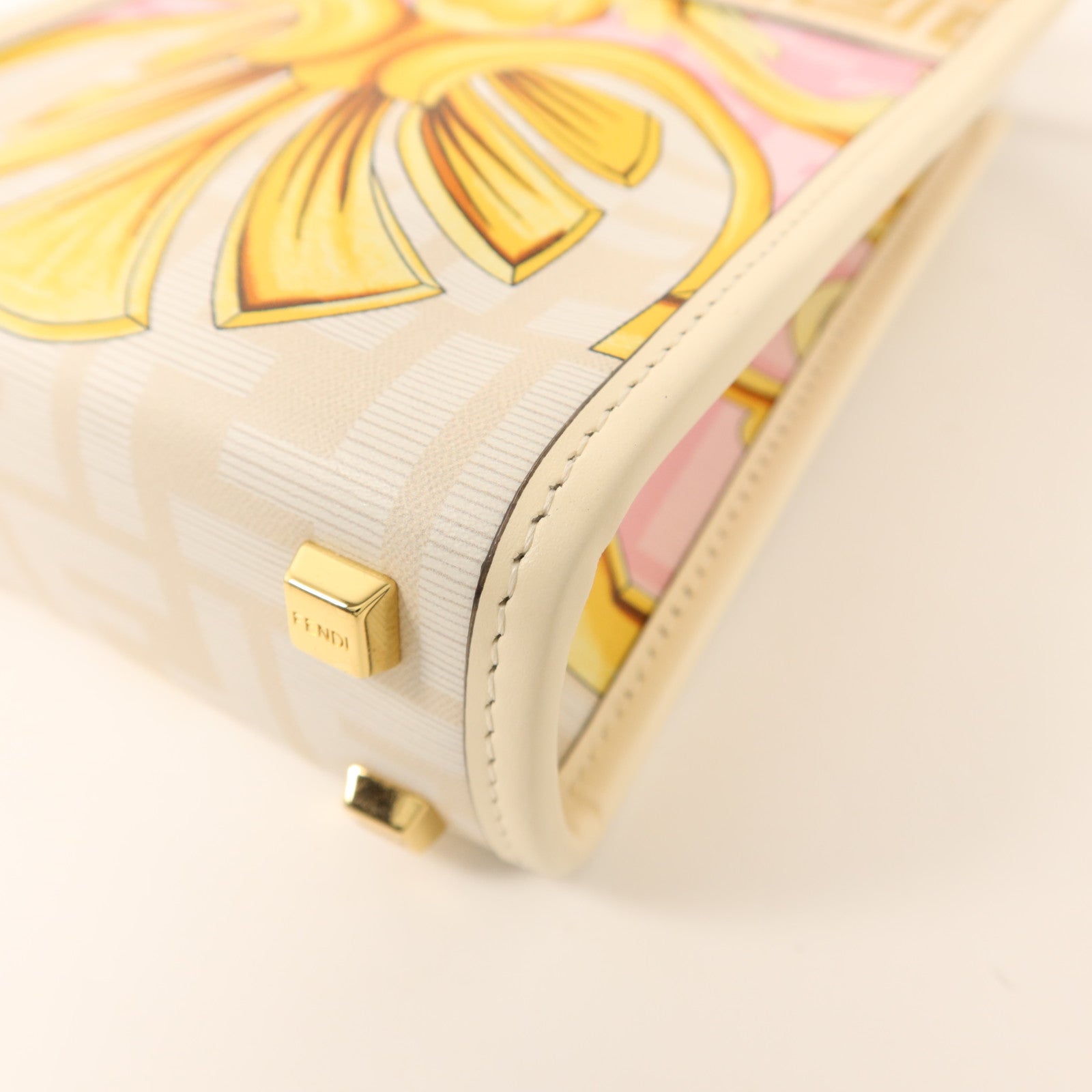 FENDI 【激減優惠】牛皮皮革Sunshine Mini金扣手挽肩背兩用袋