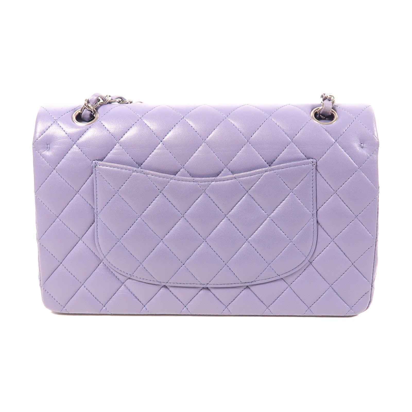 CHANEL 羊皮皮革Classic 25銀扣鏈帶肩背袋