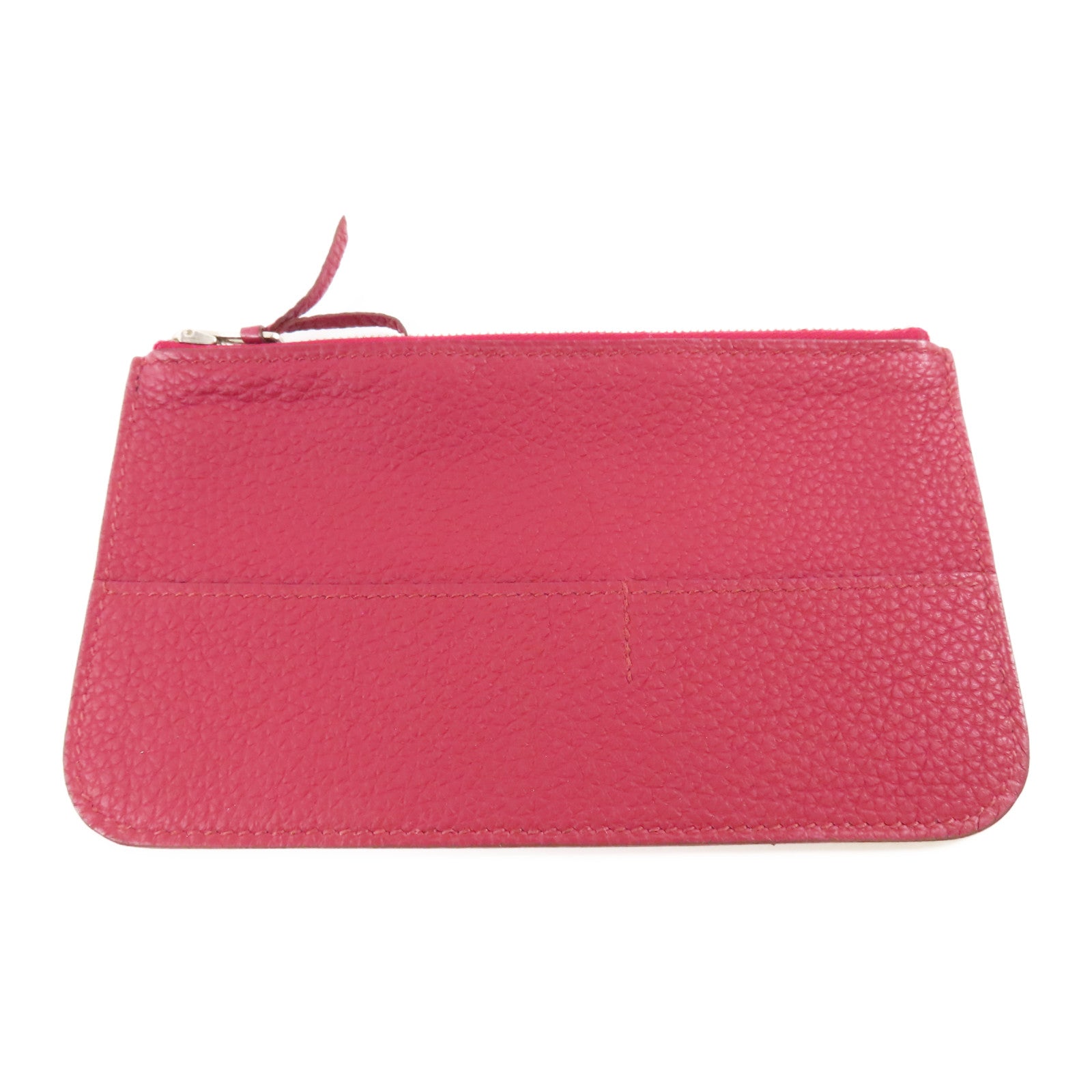 HERMES PHW Dogon GM Long Wallet Clemence Leather B5 Rubis