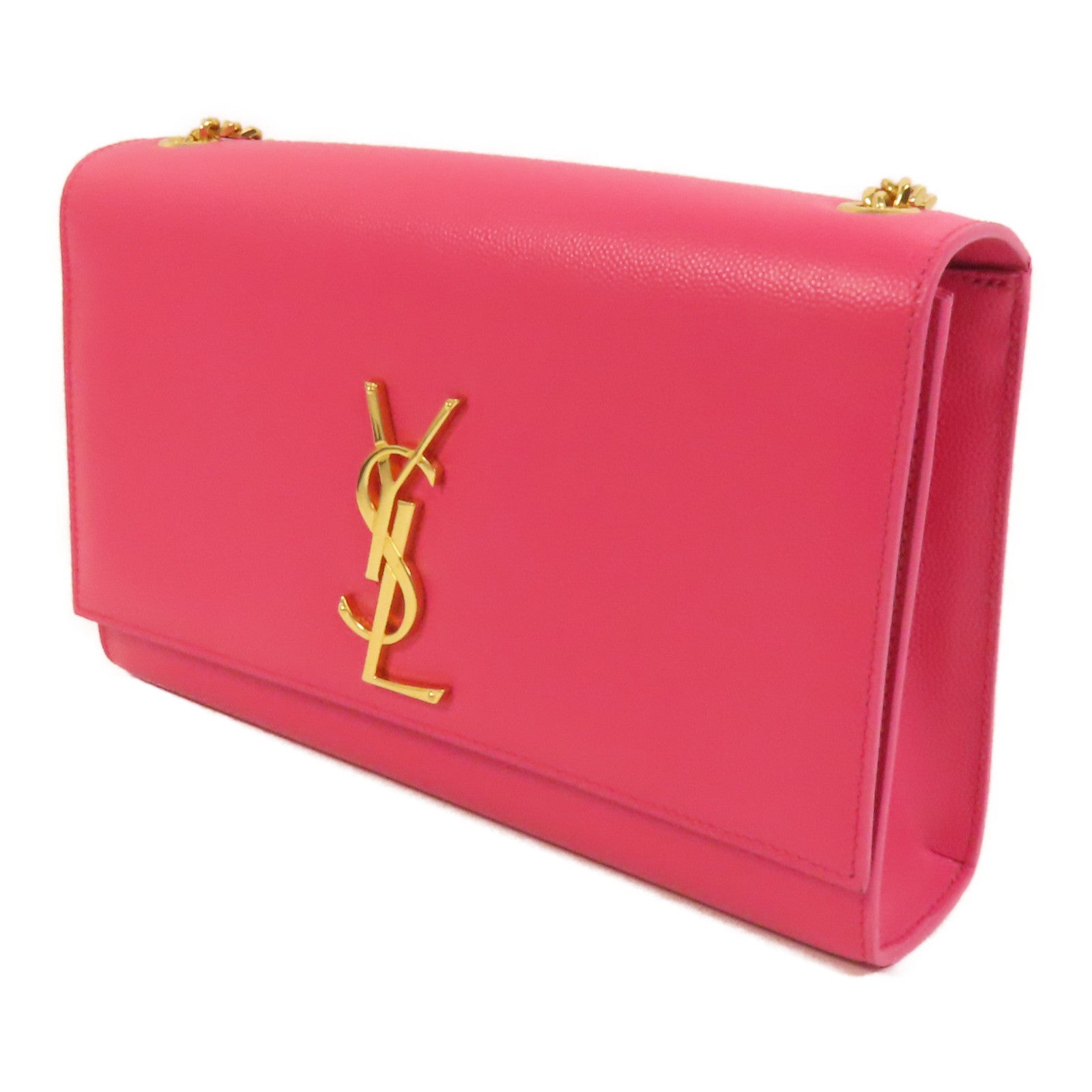 SAINT LAURENT 牛皮皮革Chain Shoulder金扣鏈帶肩背袋