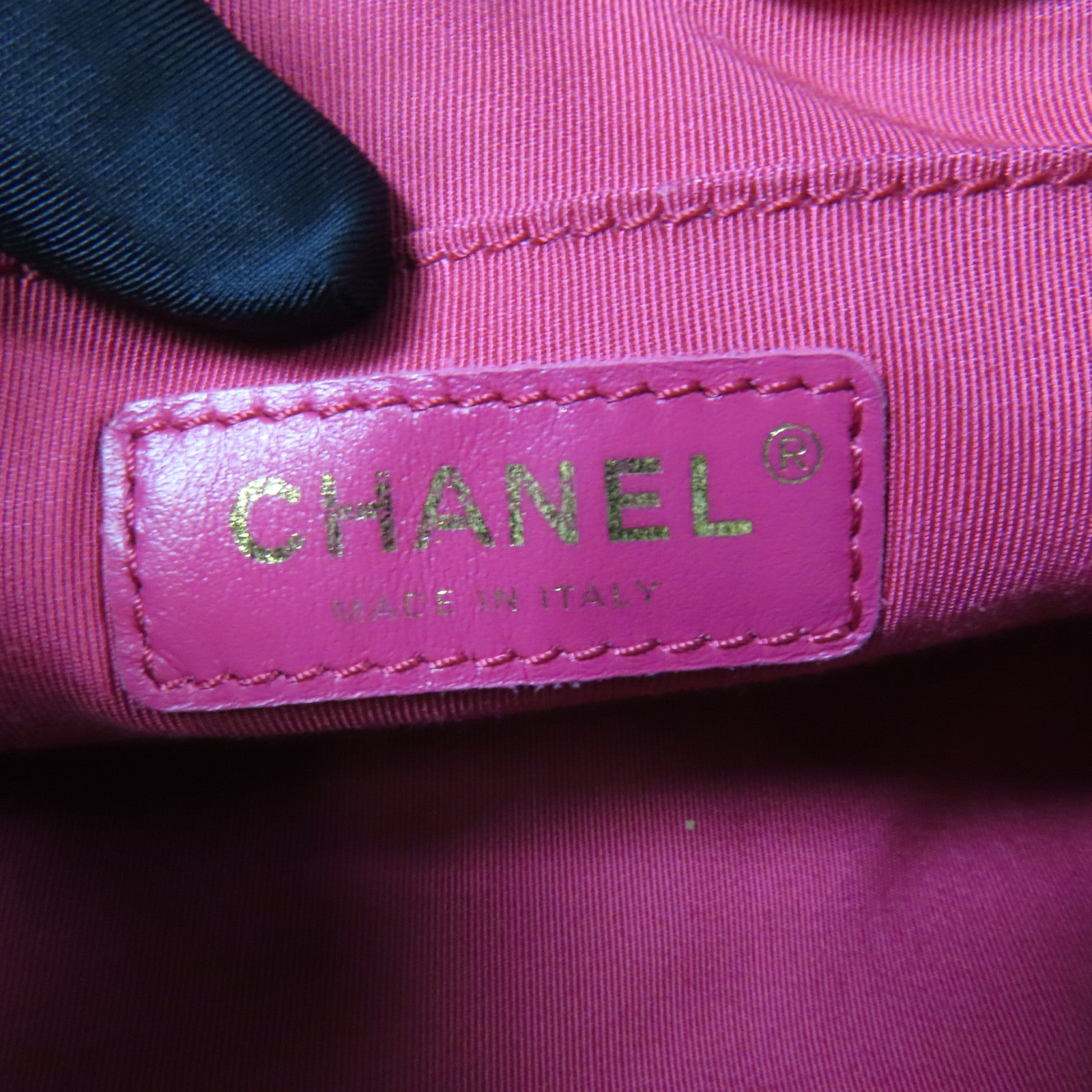 CHANEL 牛皮皮革Bucket Bag金扣手挽肩背兩用袋