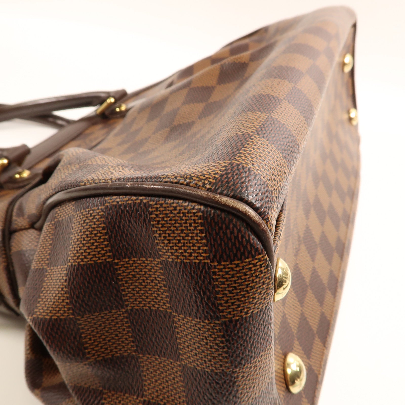 LOUIS VUITTON 【激減優惠】Damier Trevi金扣手挽肩背兩用袋棕色