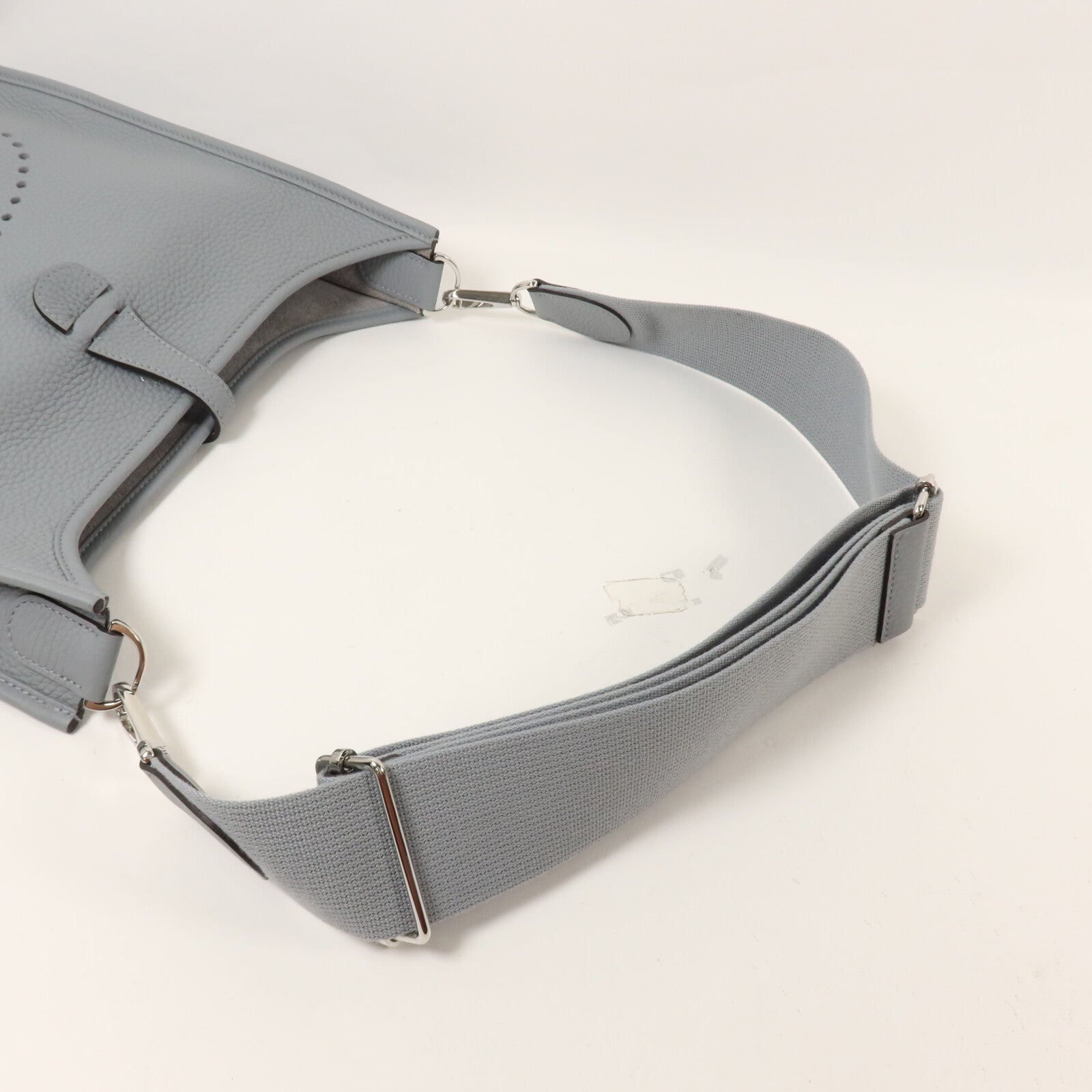 HERMES Clemence皮革Evelyne PM 肩背袋Gris Pantin