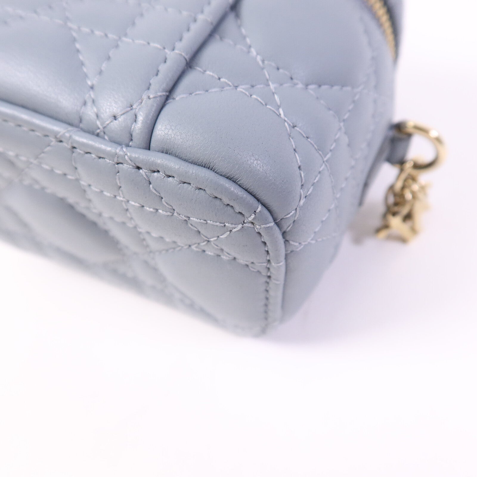 Dior 羊皮皮革Cannage Vanity金扣手挽肩背兩用袋