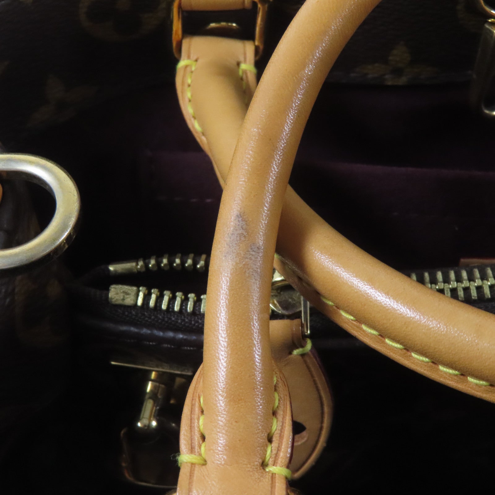 LOUIS VUITTON Monogram Montaigne BB金扣手挽肩背兩用袋啡色