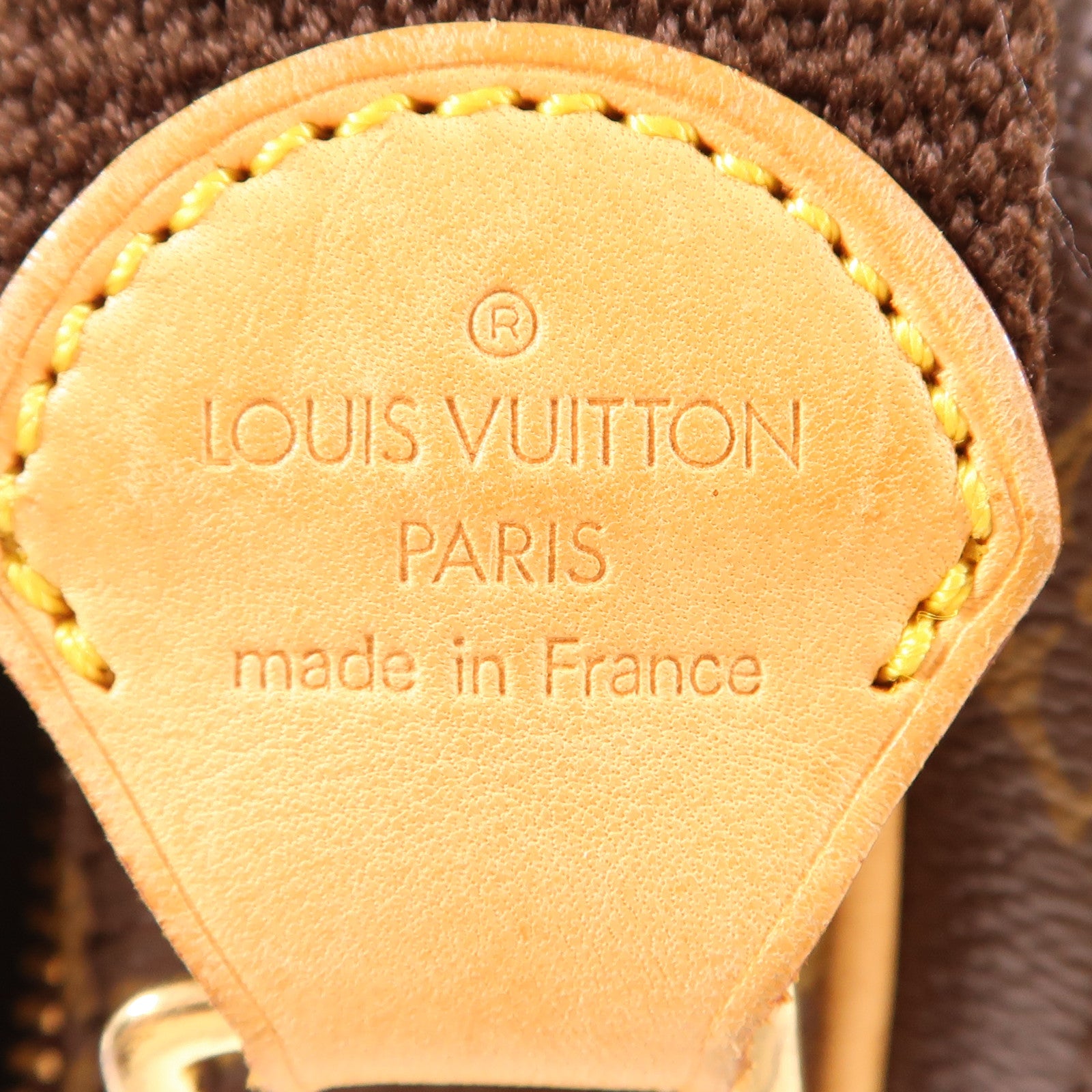 LOUIS VUITTON Monogram Reporter PM金扣肩背袋棕色