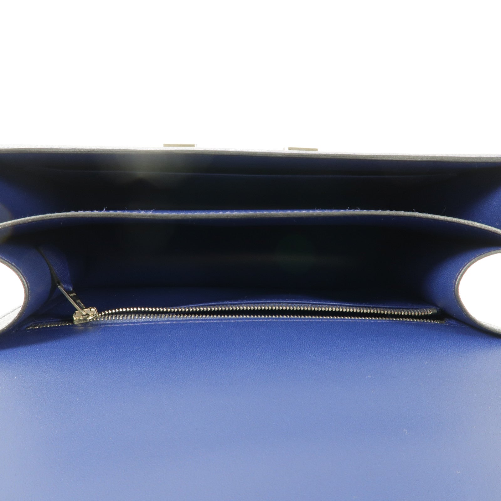 HERMES Epsom皮革Constance 24肩背袋Bleu Saphir