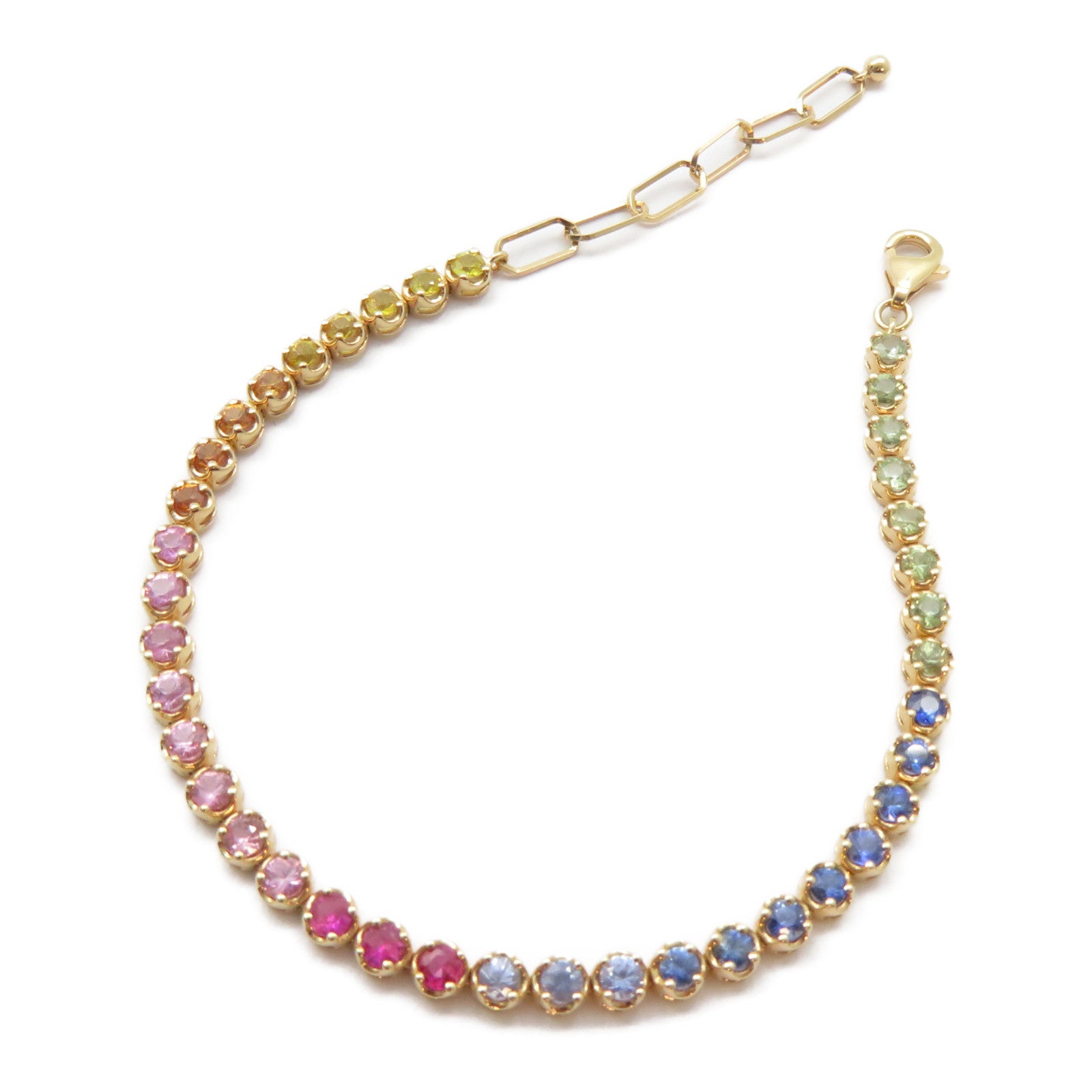 JEWELRY 【激減優惠】18K玫瑰金Sapphire Bracelet 2.99ct彩色寶石手鏈