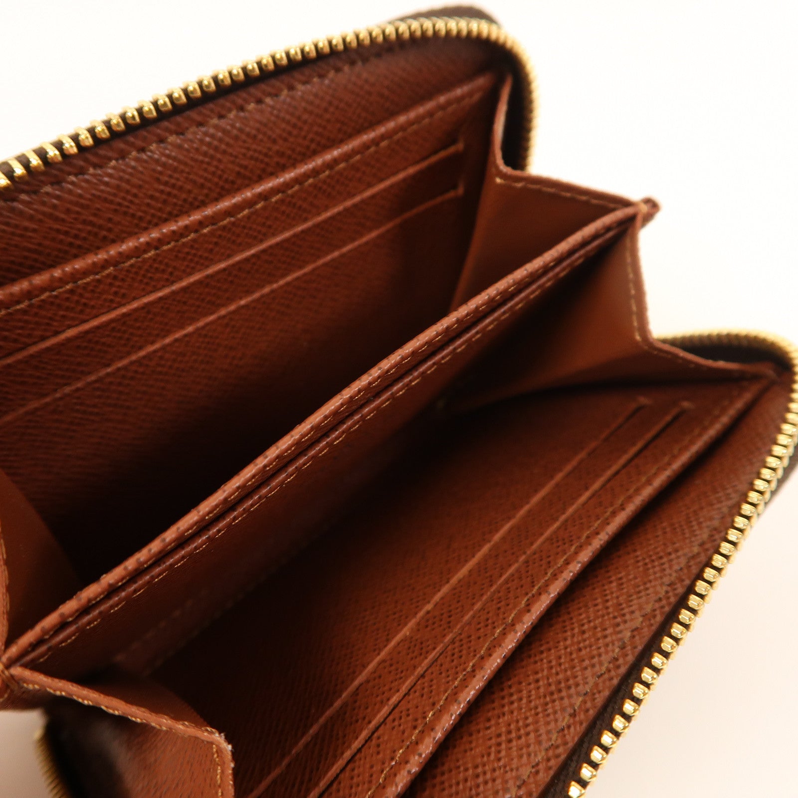 LOUIS VUITTON Monogram Zippy Coin Purse金扣零錢包啡色