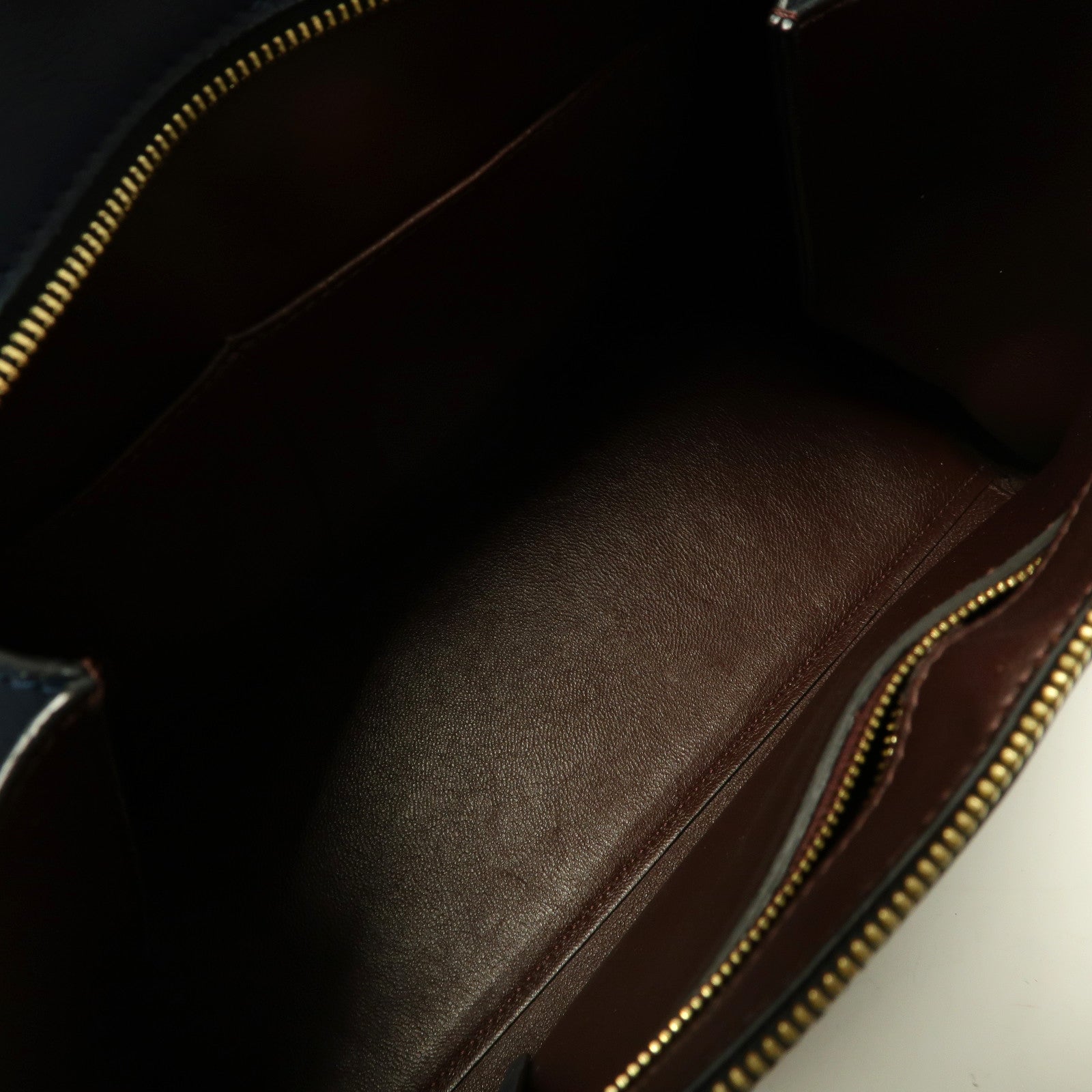 CELINE 【激減優惠】牛皮皮革Edge Bag金扣手挽袋深藍色