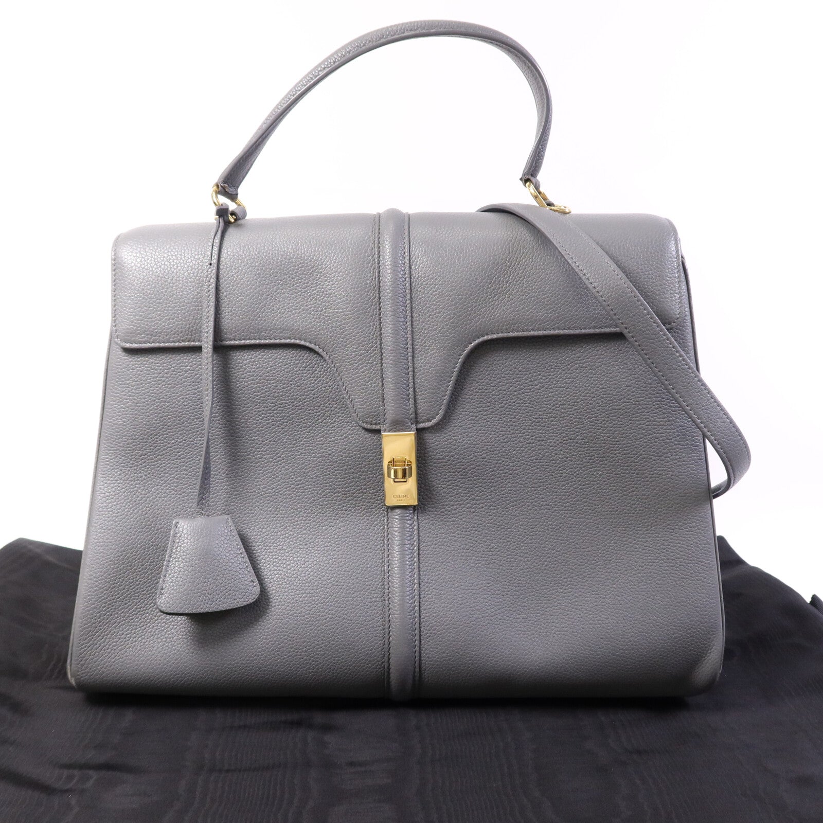 CELINE 牛皮皮革Large 16 Bag金扣手挽肩背兩用袋