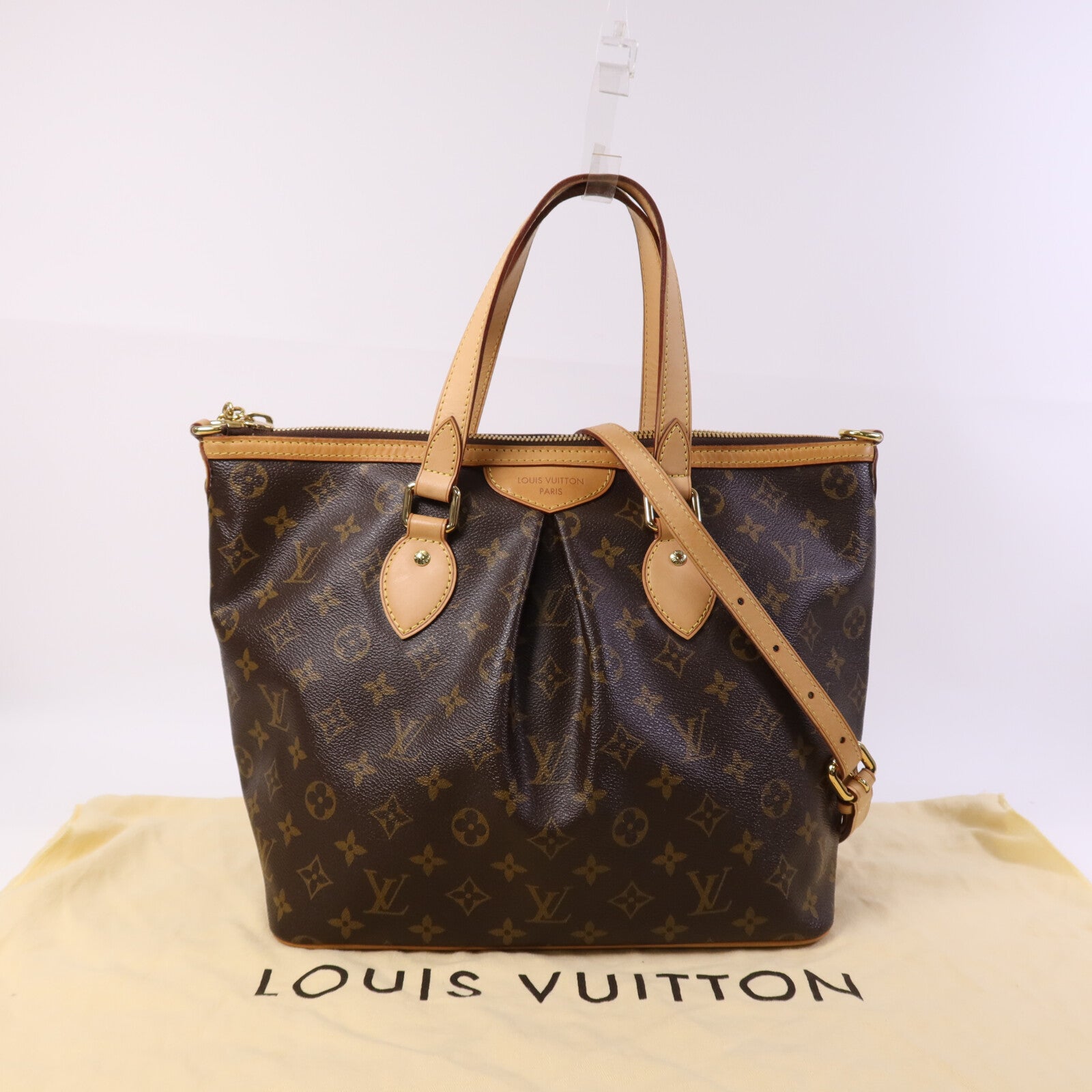 LOUIS VUITTON Monogram Palermo PM金扣手挽肩背兩用袋