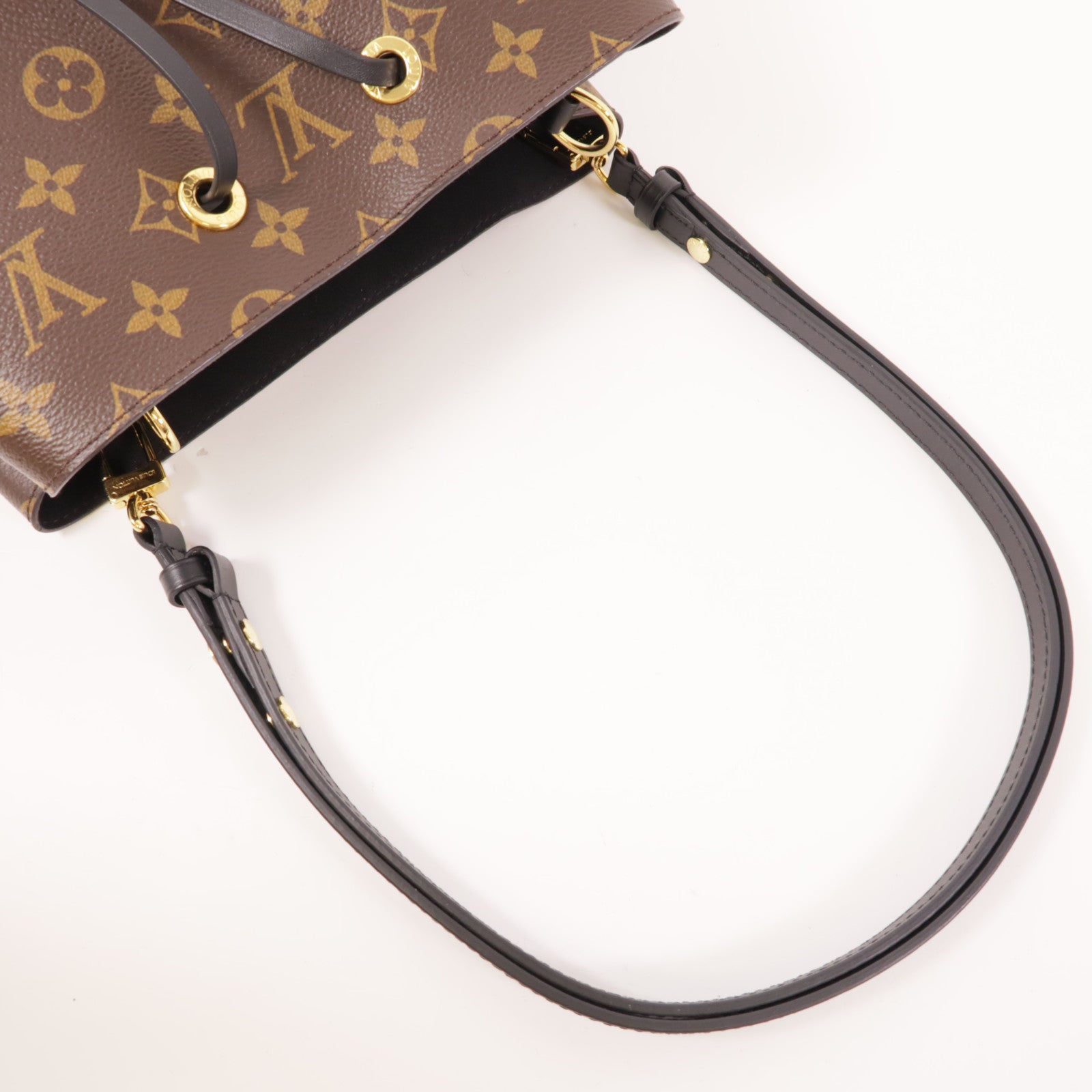 LOUIS VUITTON Monogram Neo Noe MM金扣肩背袋棕色