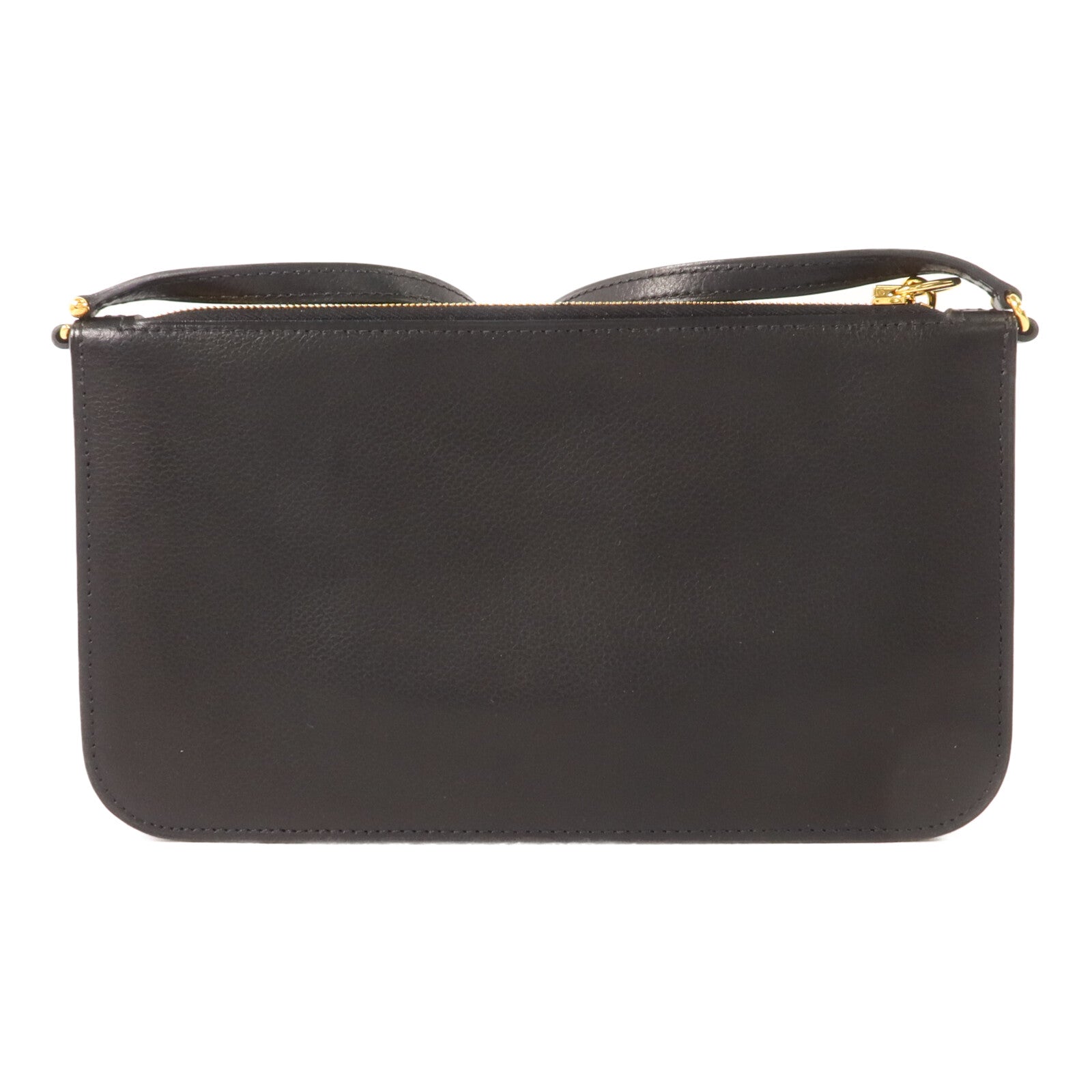HERMES Evergrain皮革Zipengo Chaine d'Ancre To Go Pouch肩背袋Noir