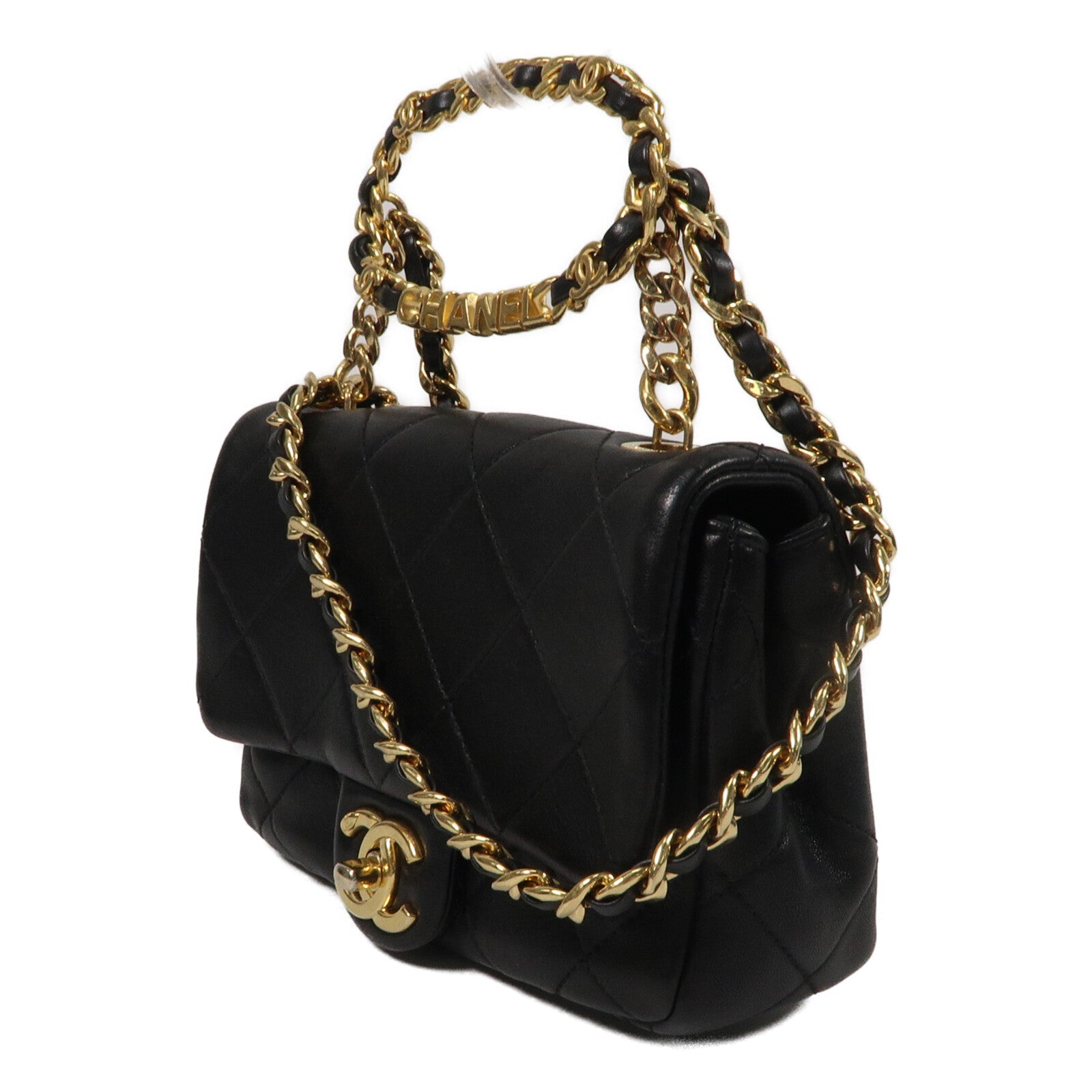 CHANEL 牛皮皮革Shoulder Bag鏈帶手挽肩背兩用袋