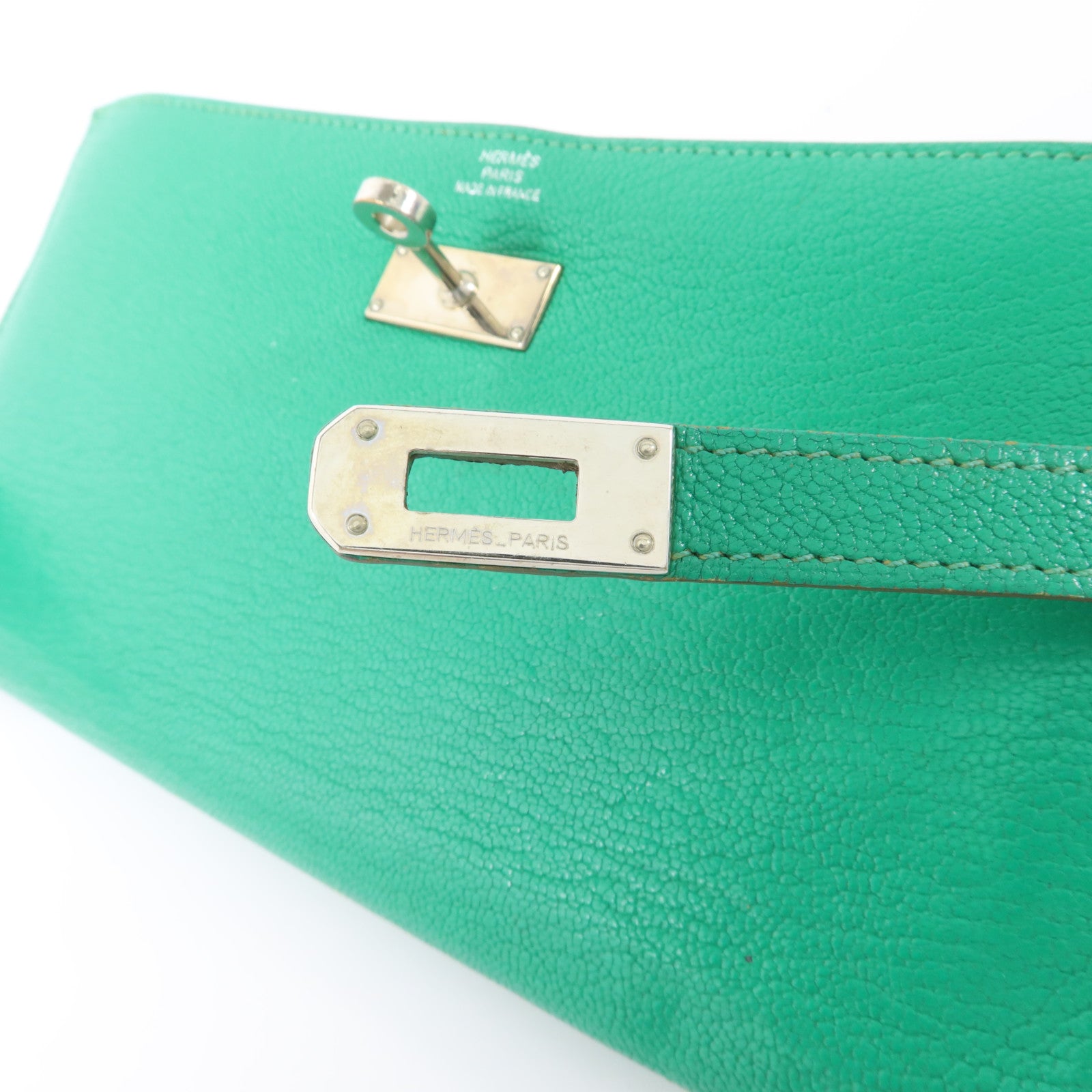 HERMES Chevre皮革Kelly Wallet長錢包Bambou