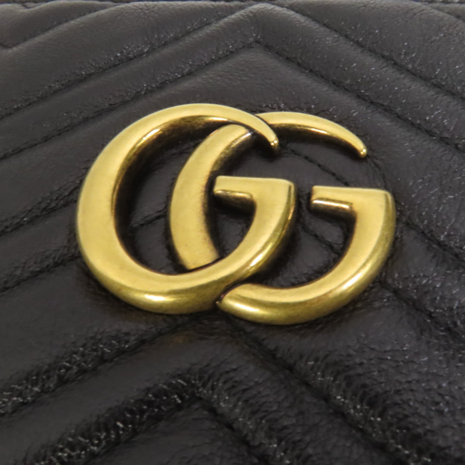GUCCI 牛皮皮革GG Marmont Tote Bag金扣鏈帶手挽袋