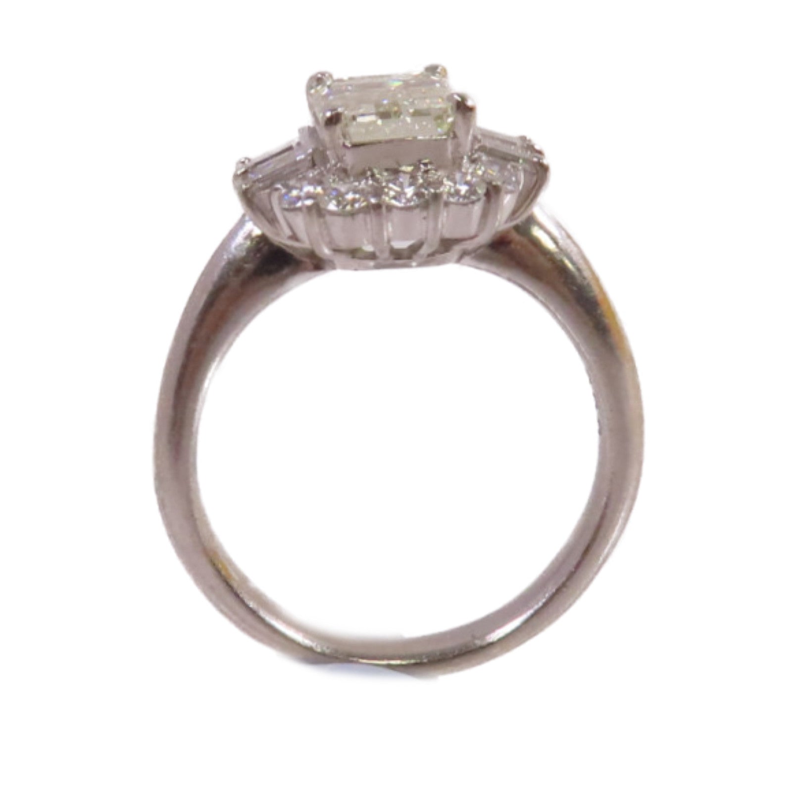 JEWELRY PT900鉑金/2.077ct鑽石/0.88ct鑽石Diamond Ring戒指US#8