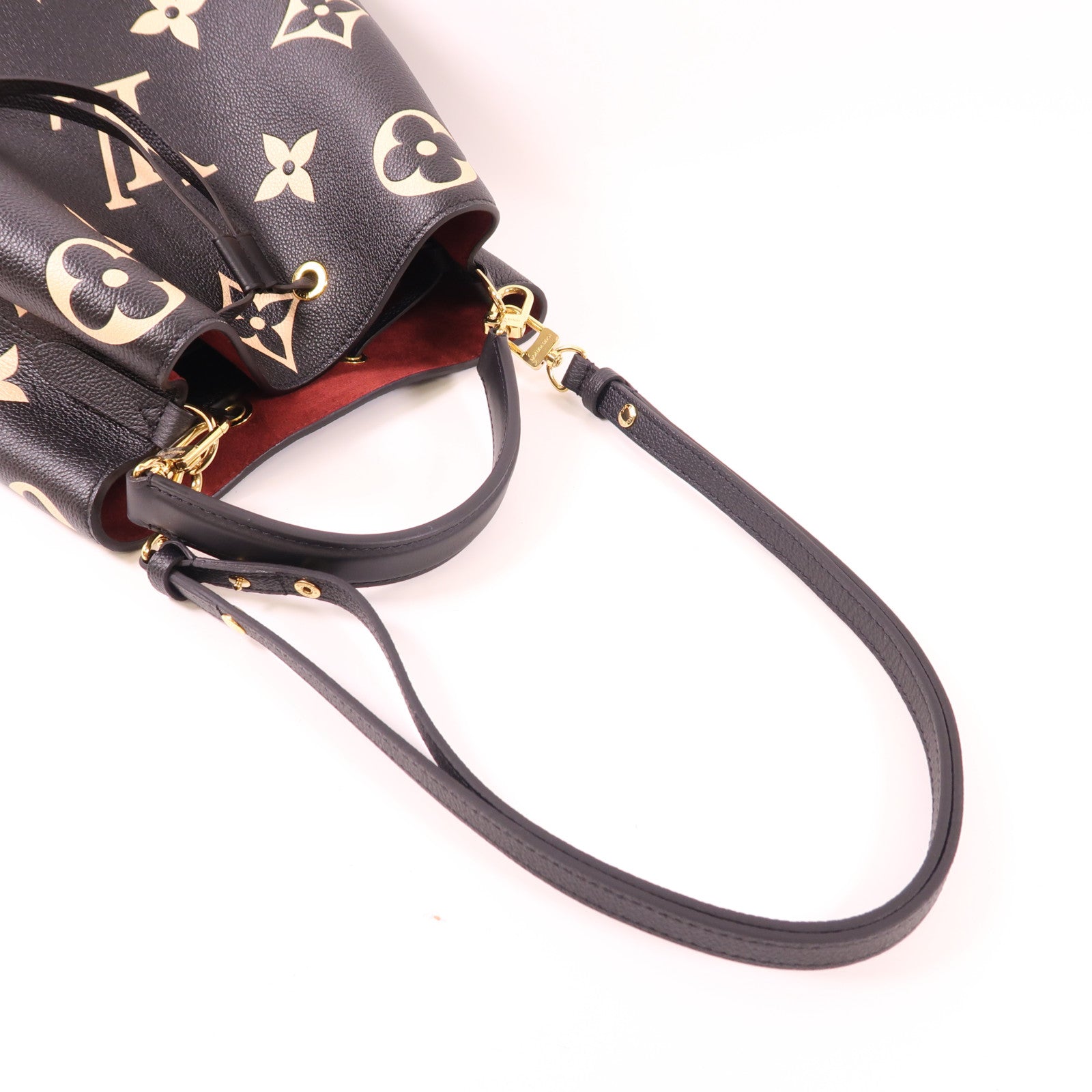 LOUIS VUITTON Monogram Empreinte Bicolor Neo Noe MM金扣手挽肩背兩用袋