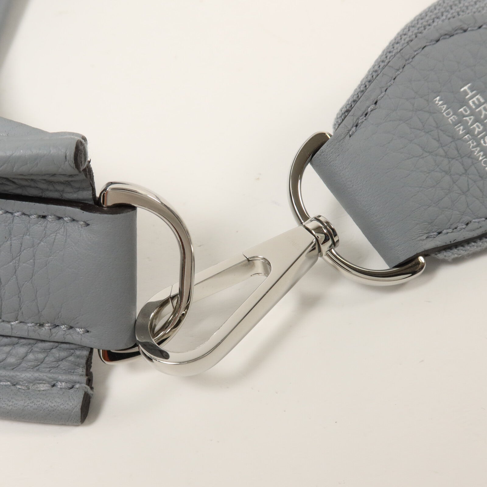 HERMES Clemence皮革Evelyne PM 肩背袋Gris Pantin