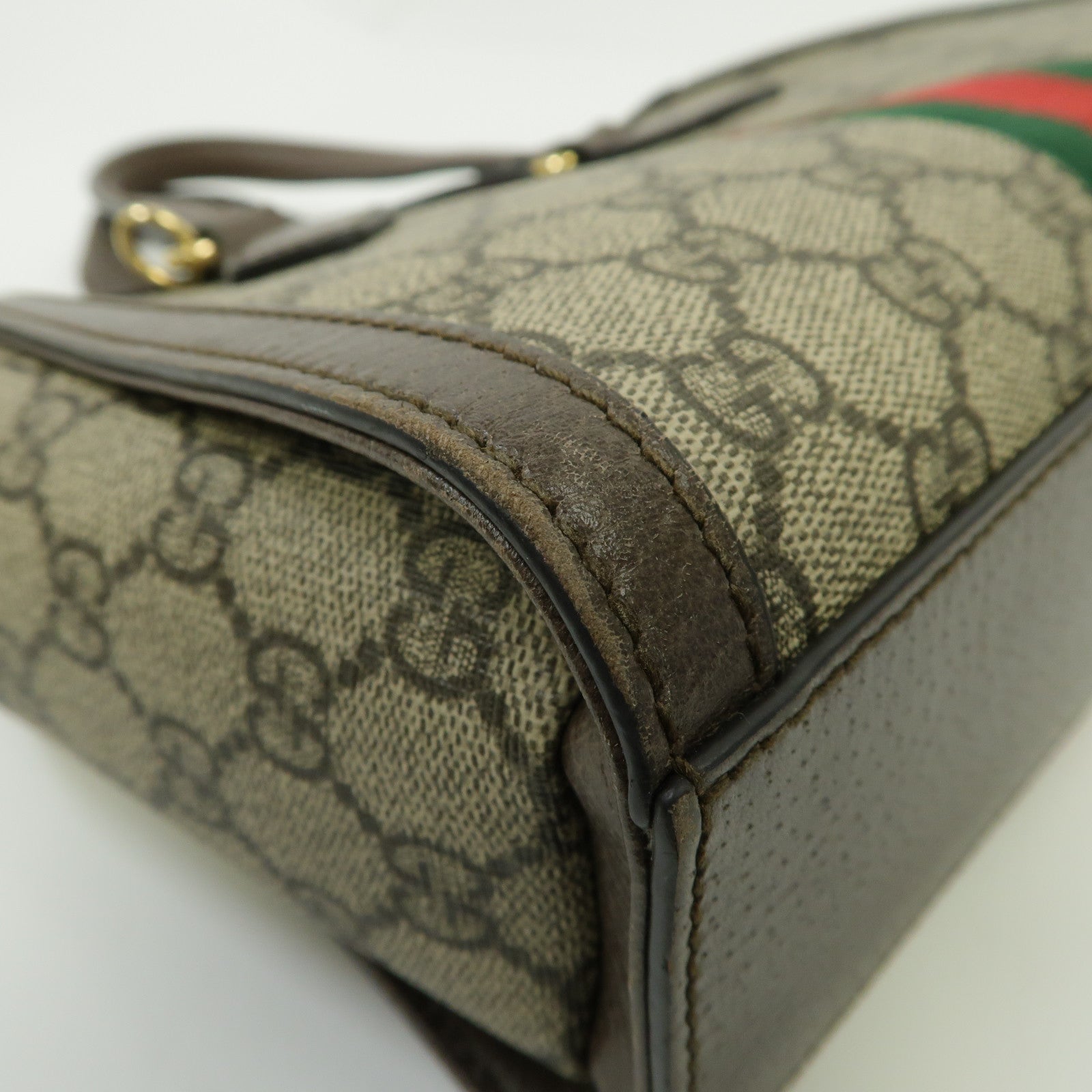 GUCCI 塗層帆布Ophidia GG Small Tote Bag金扣手挽肩背兩用袋啡色