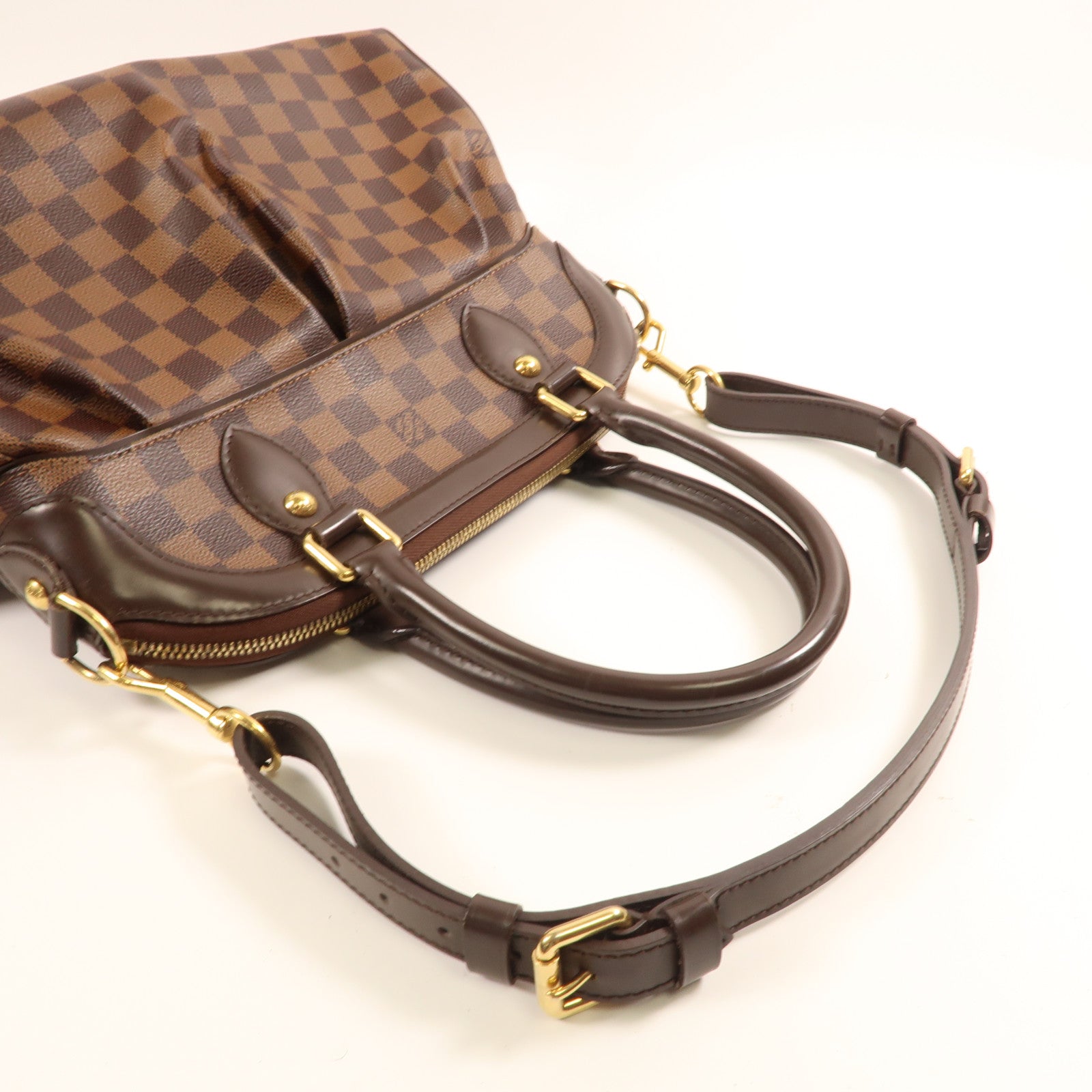 LOUIS VUITTON LV GHW Trevi 2 Way Shoulder Bag Handbag N51997 Damier Brown