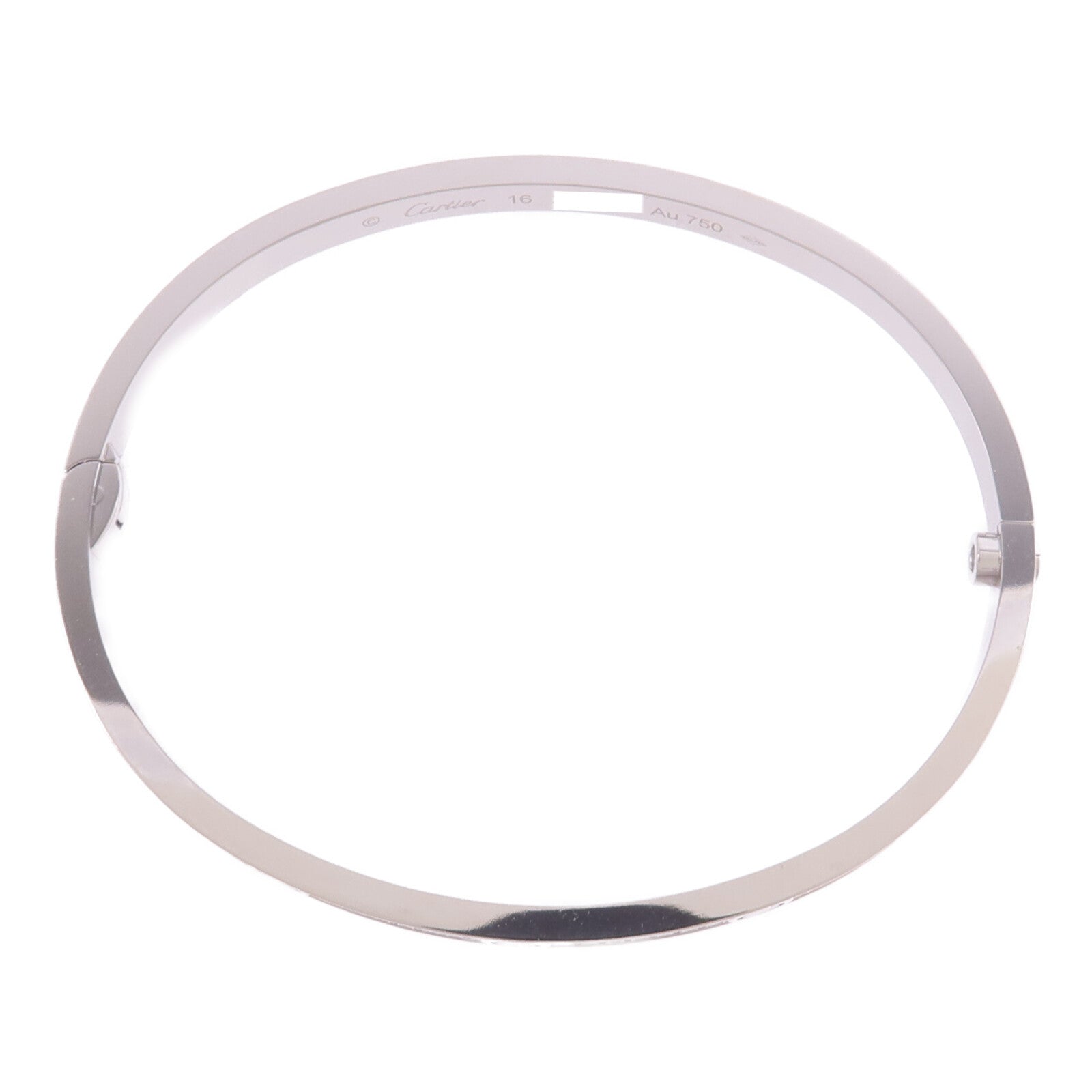 CARTIER 18K白金Love Bracelet Small Model Paved鑽石手鐲