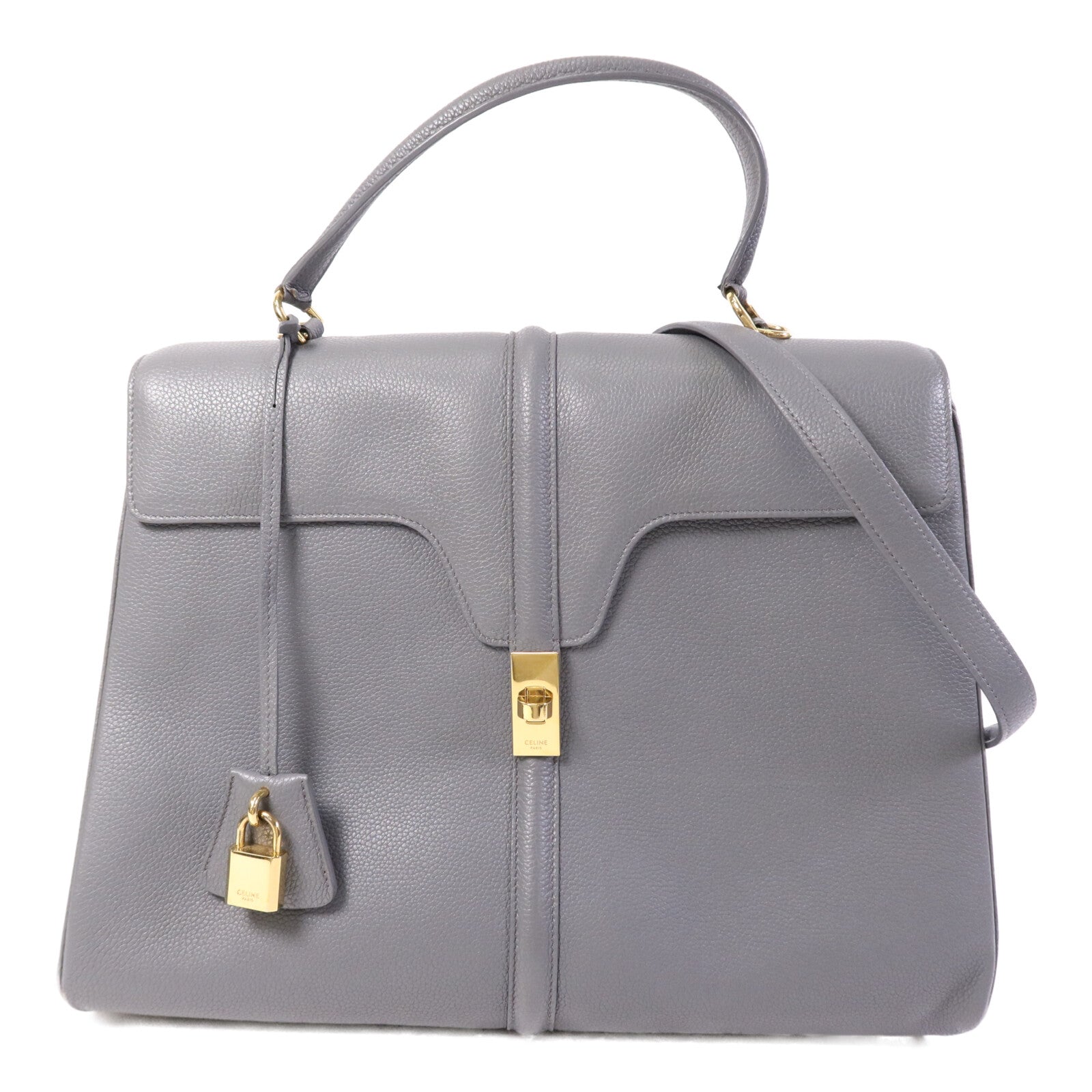 CELINE 牛皮皮革Large 16 Bag金扣手挽肩背兩用袋
