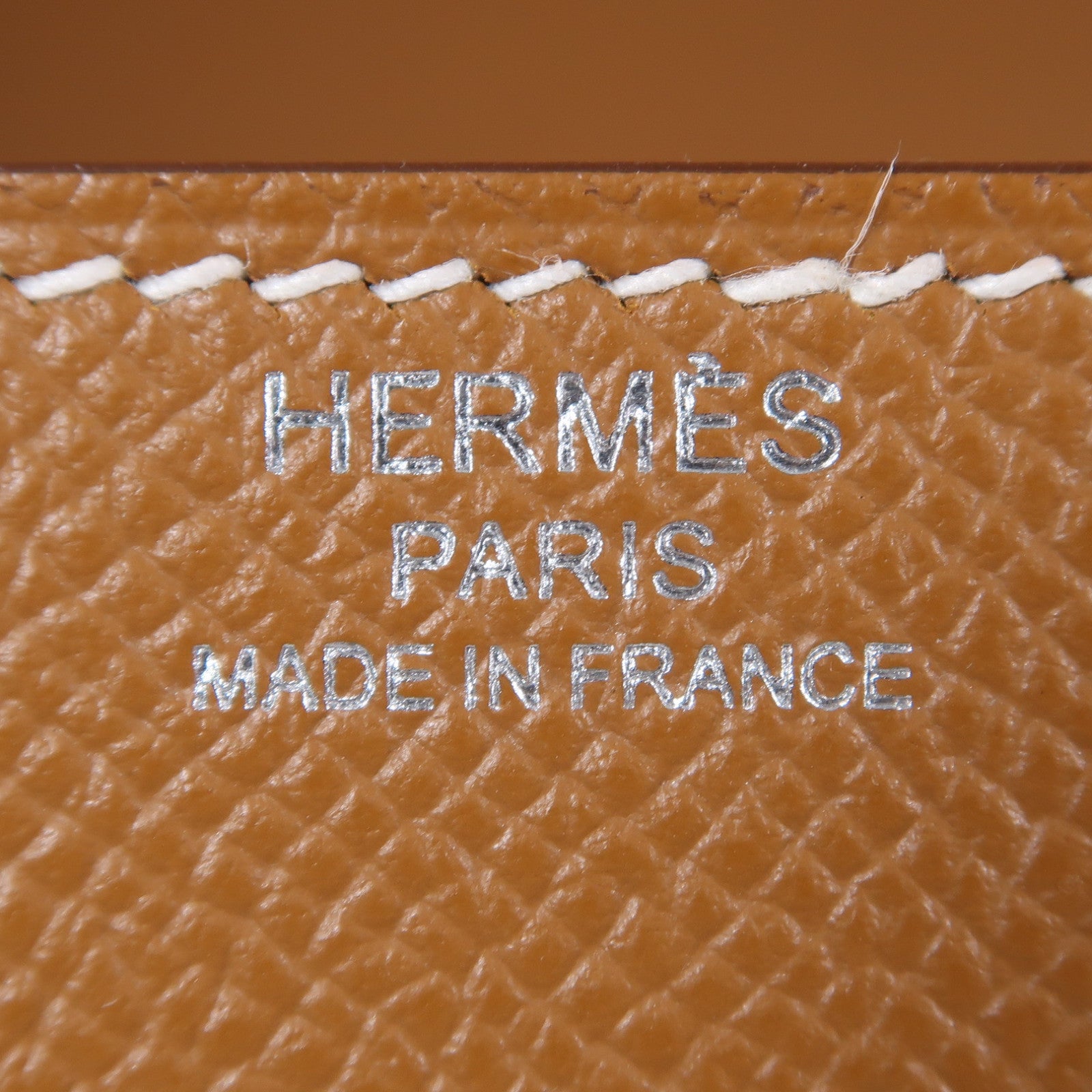 HERMES Epsom皮革Della Cavalleria銀扣肩背袋Gold啡色