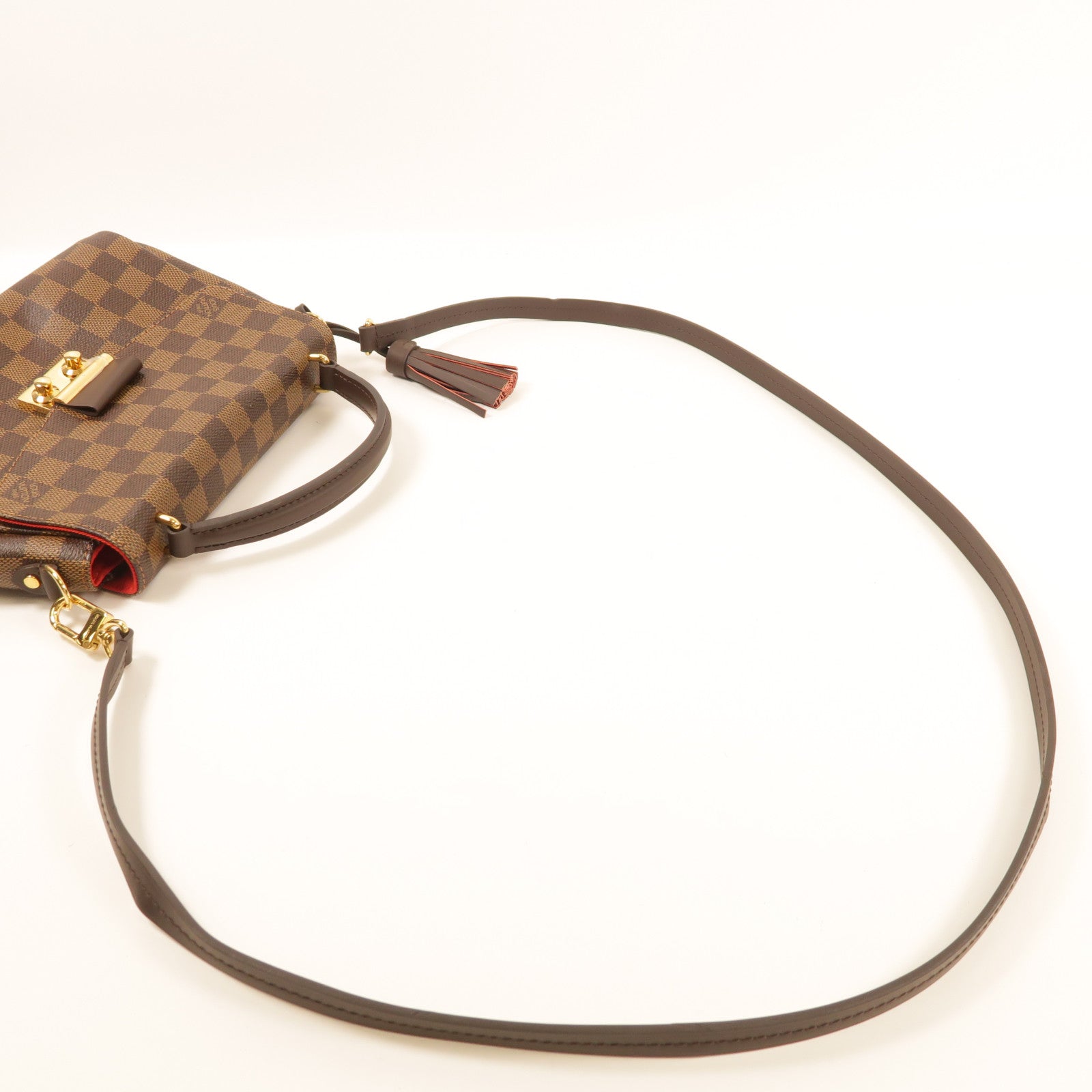 LOUIS VUITTON Damier Croisette金扣手挽肩背兩用袋