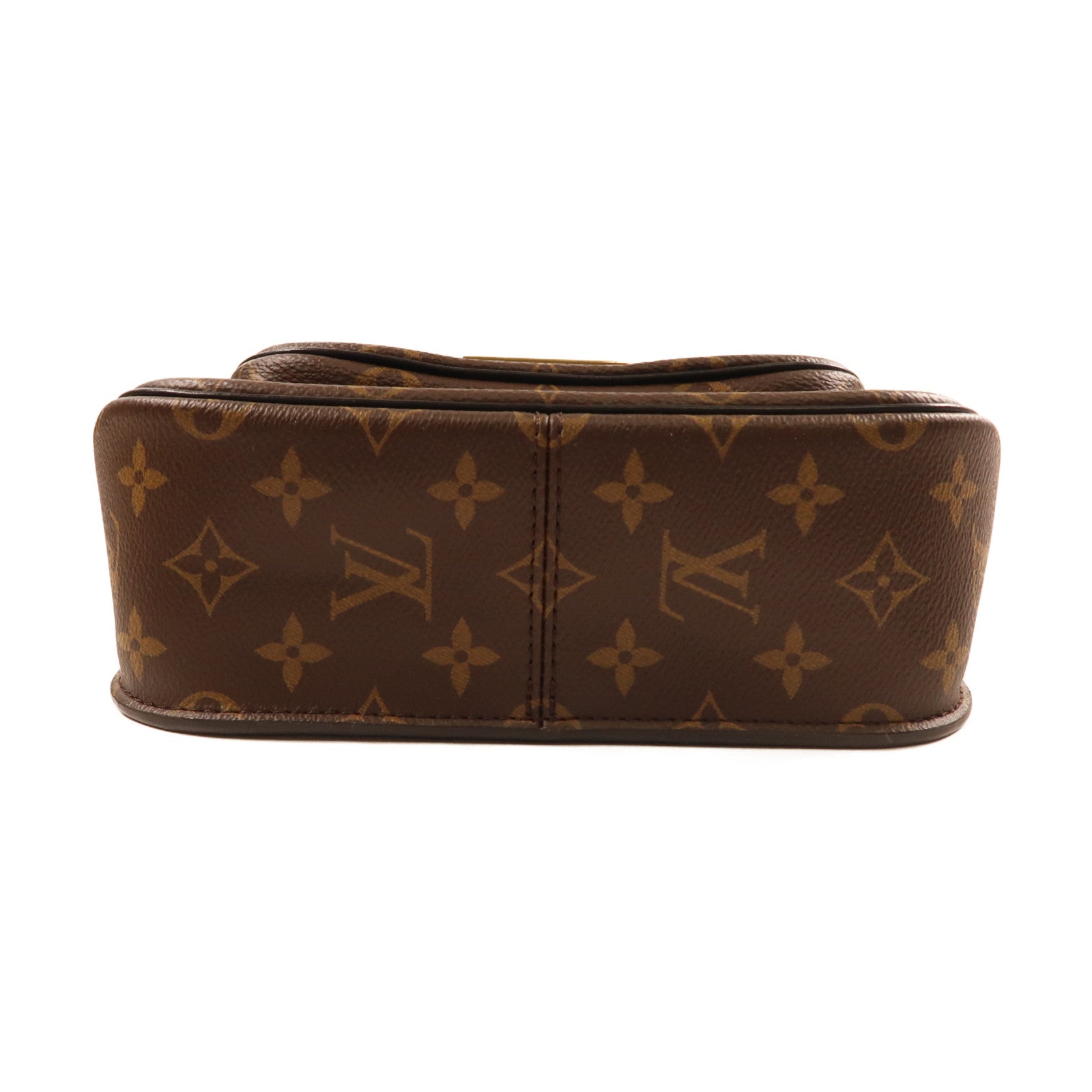 LOUIS VUITTON Monogram Passy金扣鏈帶肩背袋啡色