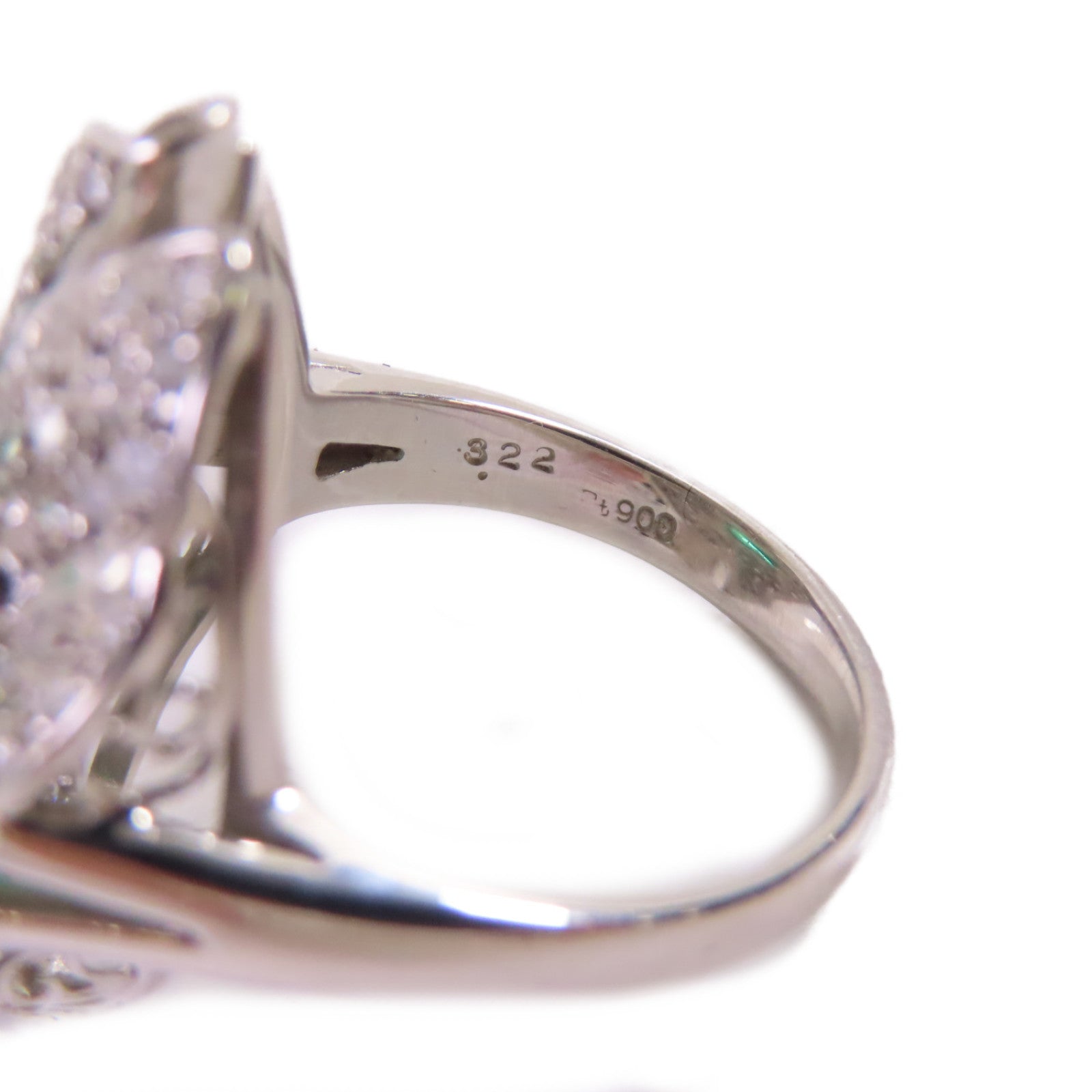 JEWELRY 【激減優惠】PT900鉑金/3.22ct綠寶石/0.82ct鑚石Emerald Diamond Ring戒指US#6.25