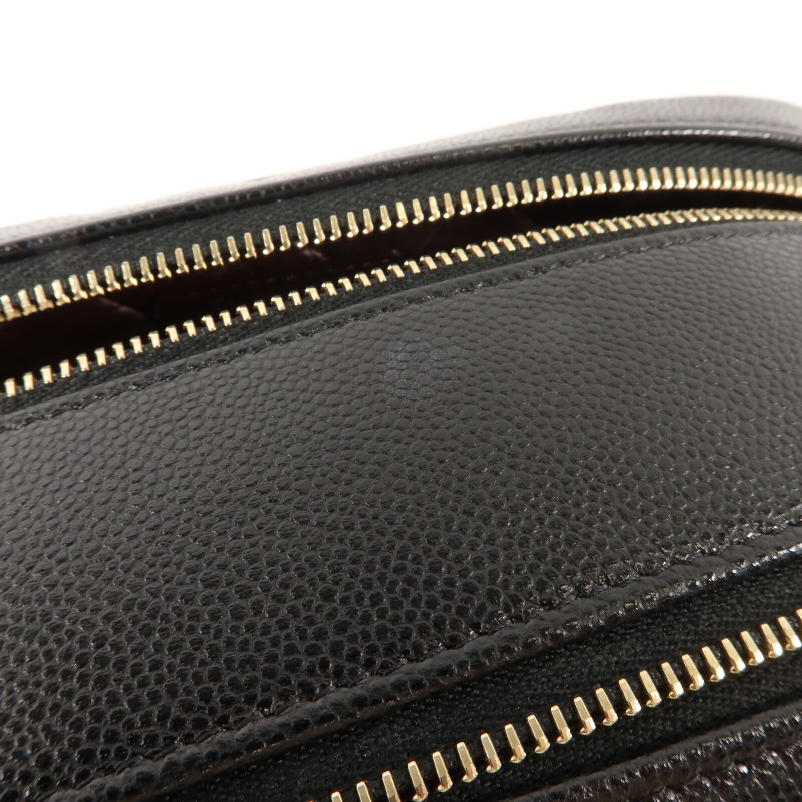 CHANEL 牛皮皮革Classic Double Zipper Cosmetic Bag小袋