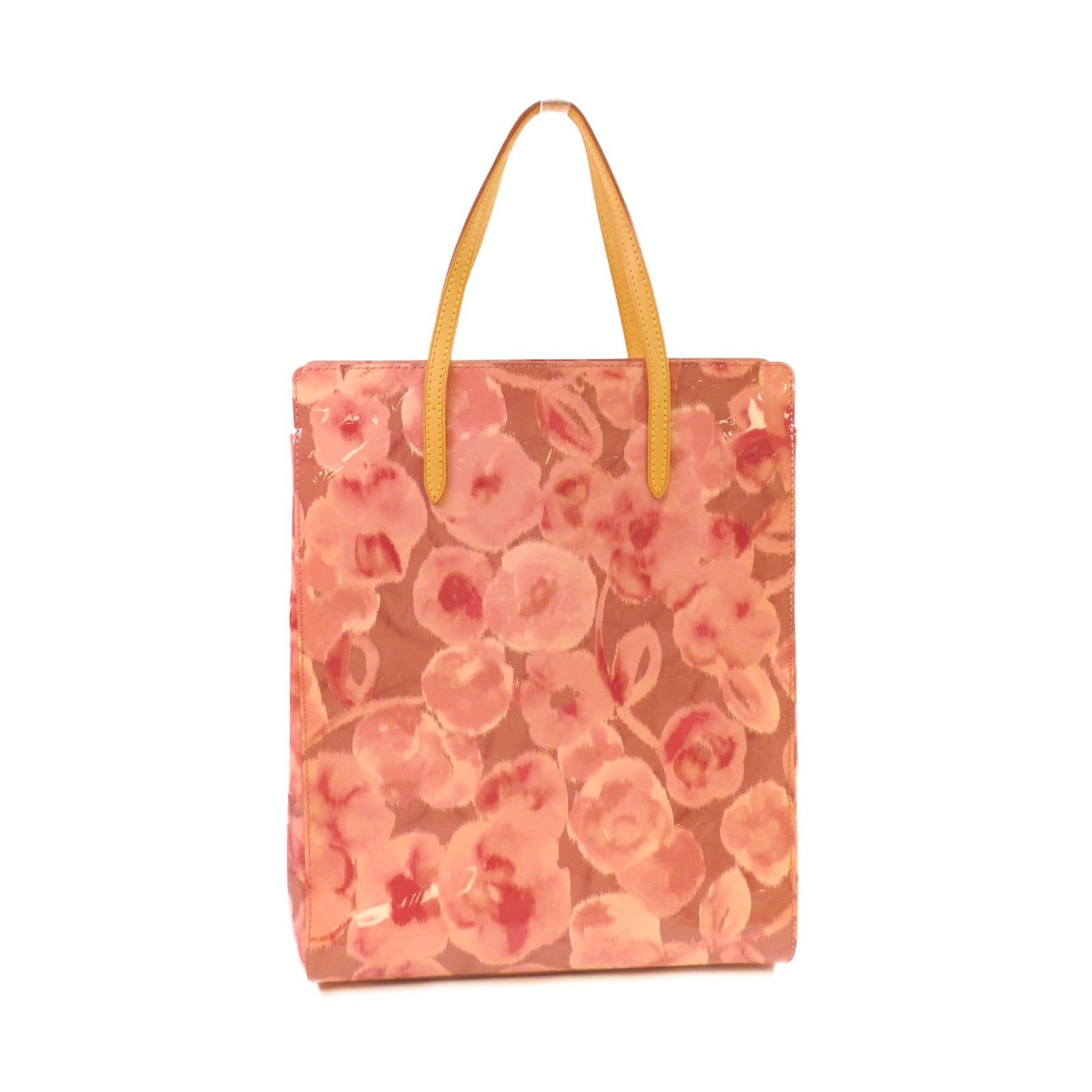 LOUIS VUITTON 【激減優惠】Monogram Vernis Ikat Flower Catalina NS Tote Bag金扣肩背包袋粉紅色