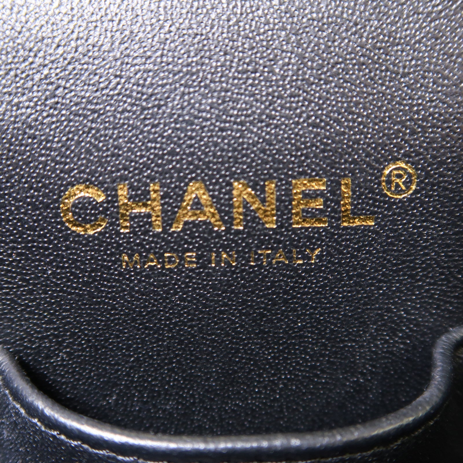 CHANEL (PRICE DOWN) Quilted CC GHW Vanity Chain Shoulder 2 Way Bag Lambskin Leather Black