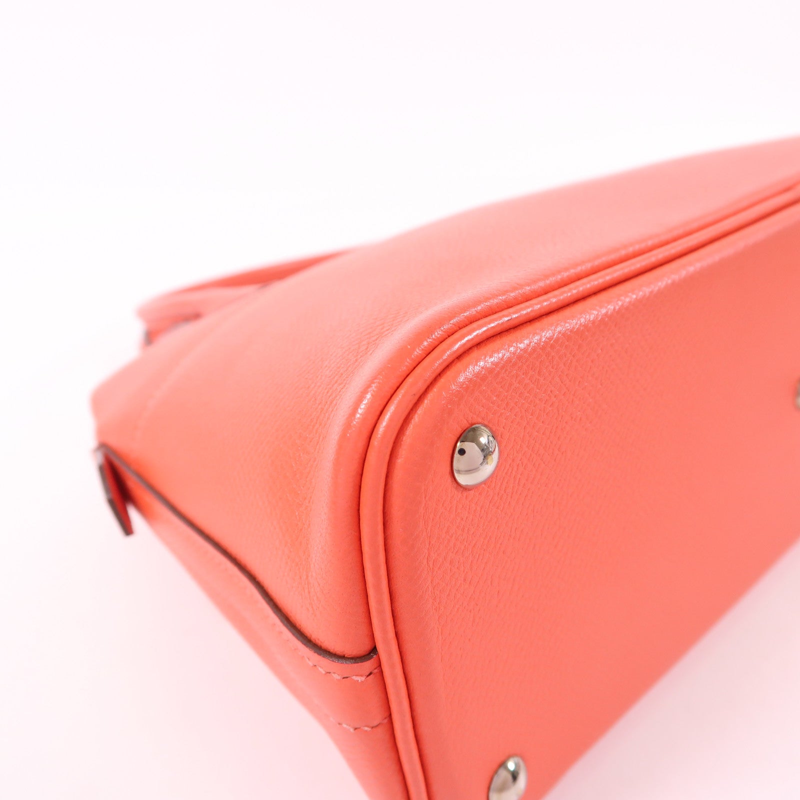 HERMES Epsom皮革Bolide 27銀扣手挽肩背兩用袋Rose Jaipur