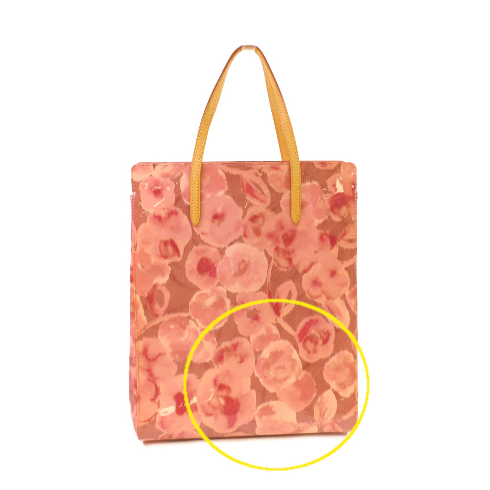 LOUIS VUITTON 【激減優惠】Monogram Vernis Ikat Flower Catalina NS Tote Bag金扣肩背包袋粉紅色