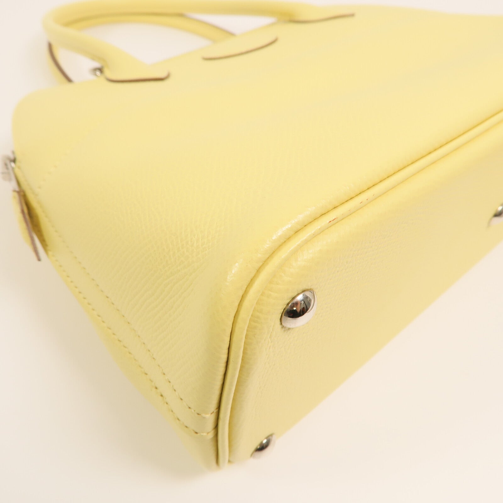 HERMES Epsom皮革Bolide 27銀扣手挽肩背兩用袋Jaune Poussin