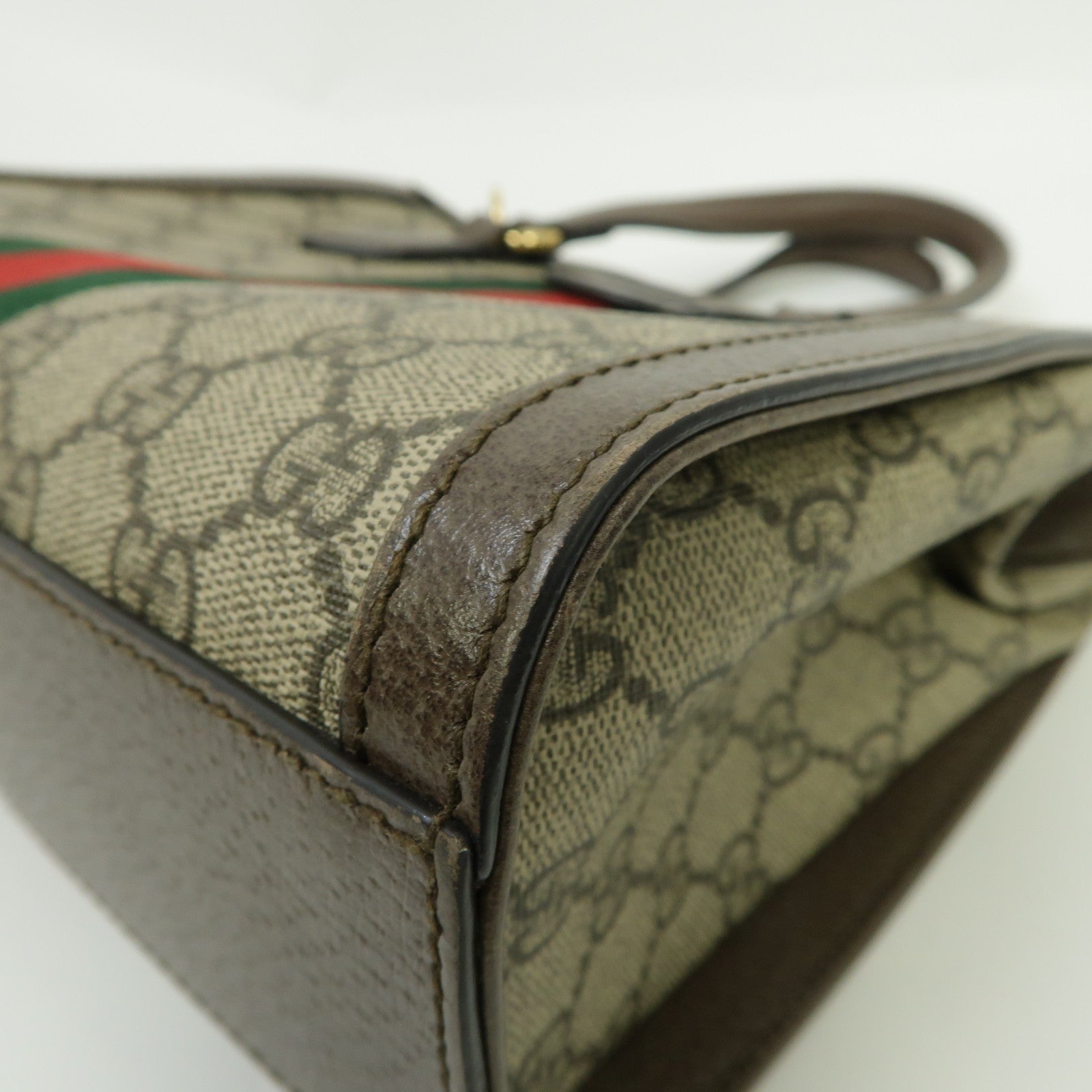 GUCCI 塗層帆布Ophidia GG Small Tote Bag金扣手挽肩背兩用袋啡色