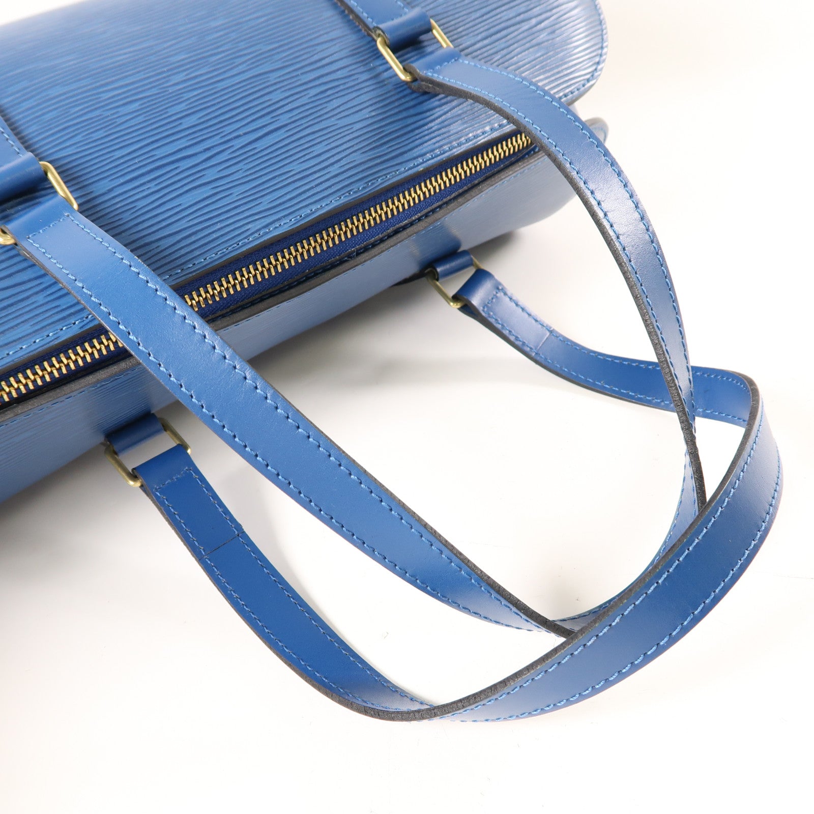 LOUIS VUITTON Epi Soufflot手挽袋藍色