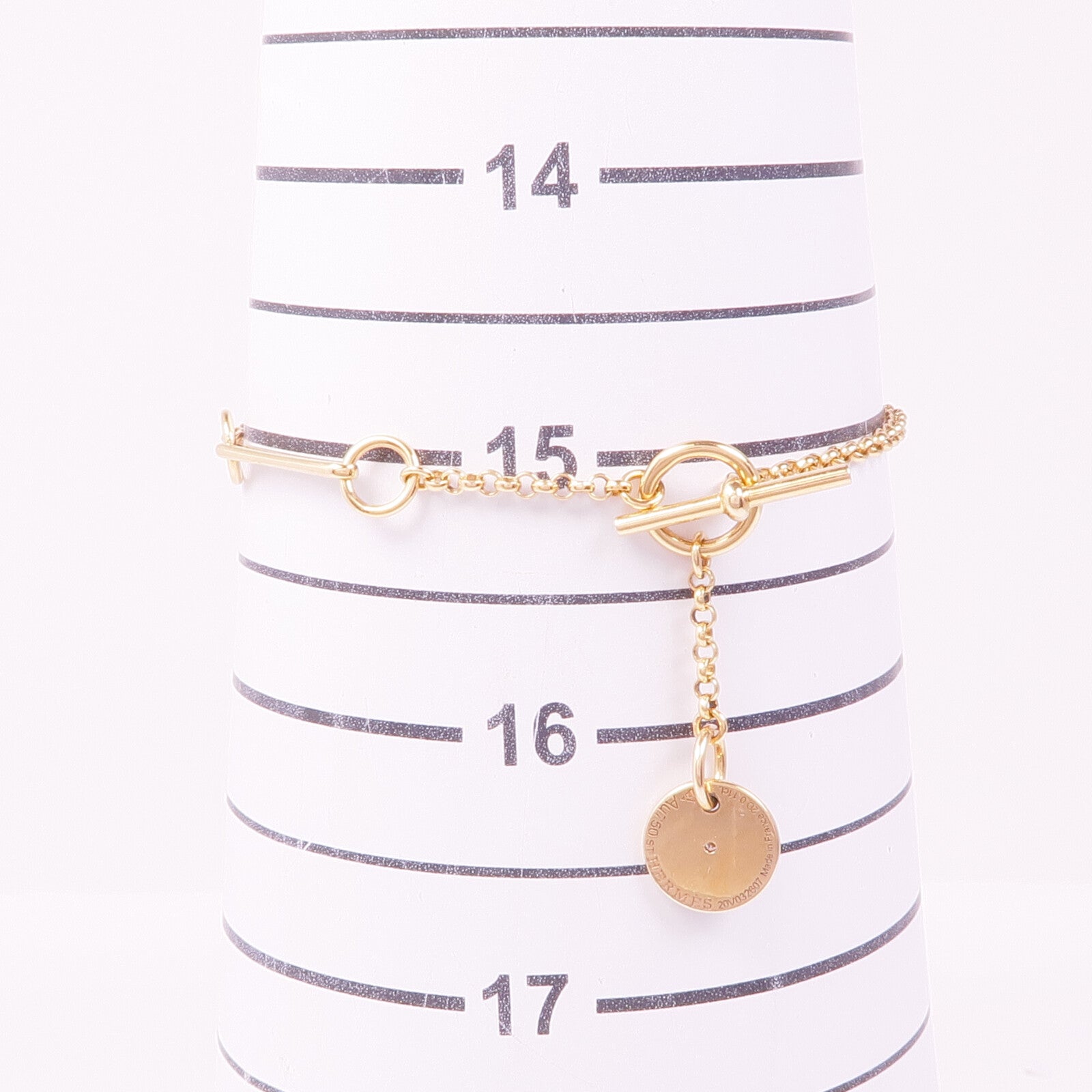 HERMES 18K玫瑰金Gambade Bracelet鑽石手鏈