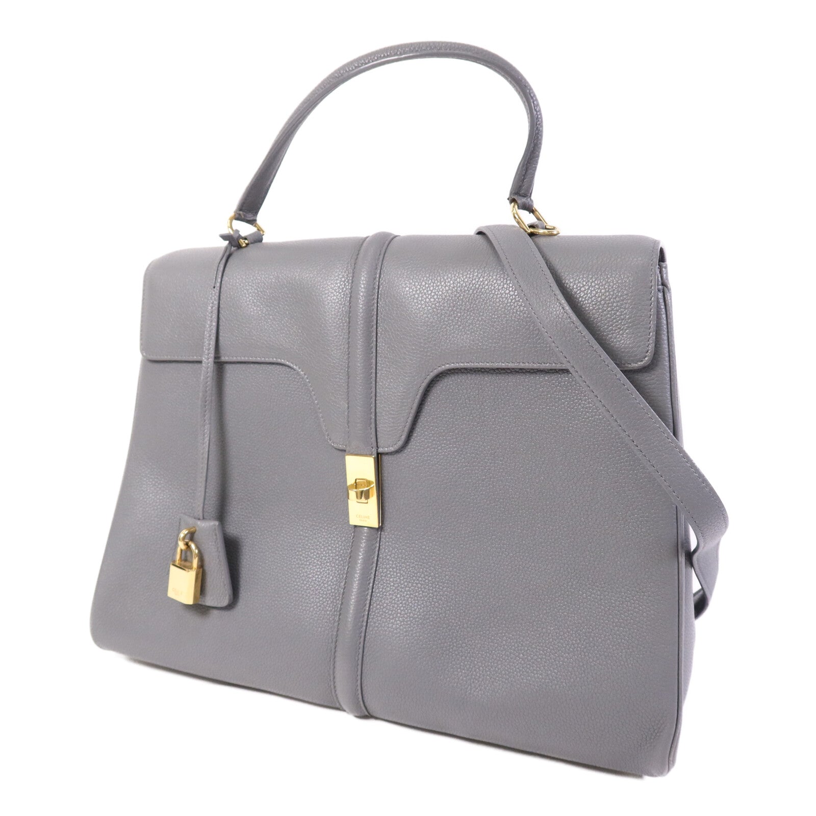 CELINE 牛皮皮革Large 16 Bag金扣手挽肩背兩用袋