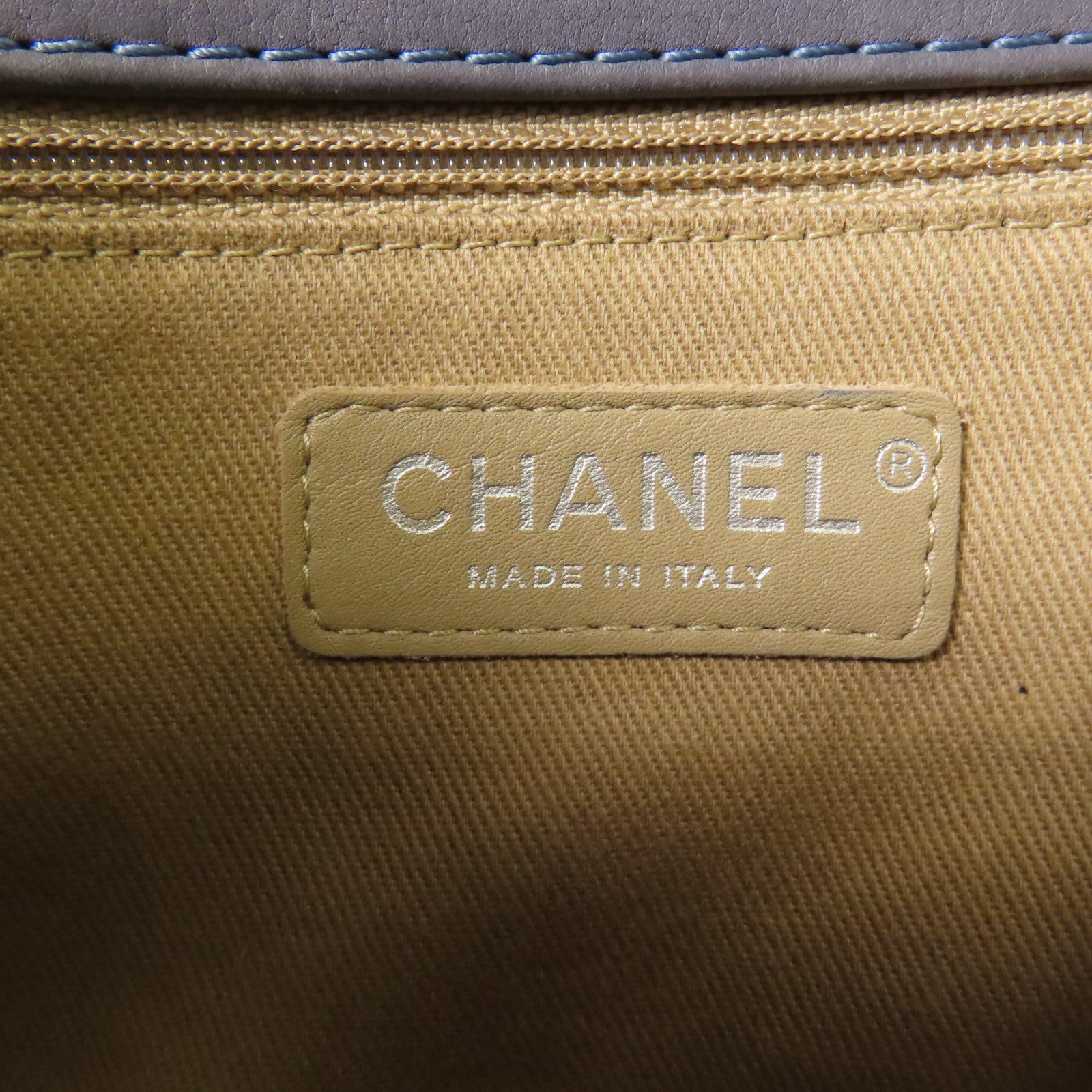 CHANEL 牛皮皮革Chain Shoulder銀扣手挽肩背兩用袋