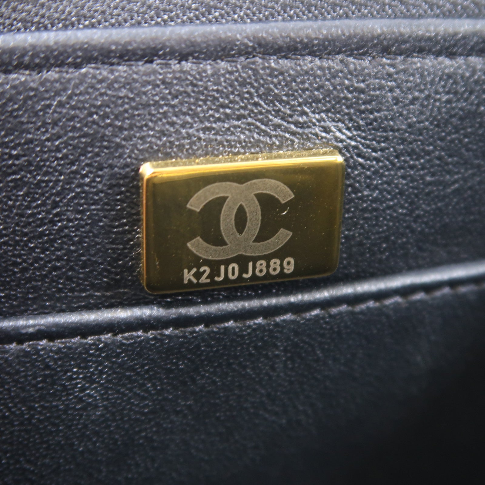 CHANEL 【激減優惠】菱格羊皮皮革Vanity Chain Shoulder金扣鏈帶手挽肩背兩用袋黑色