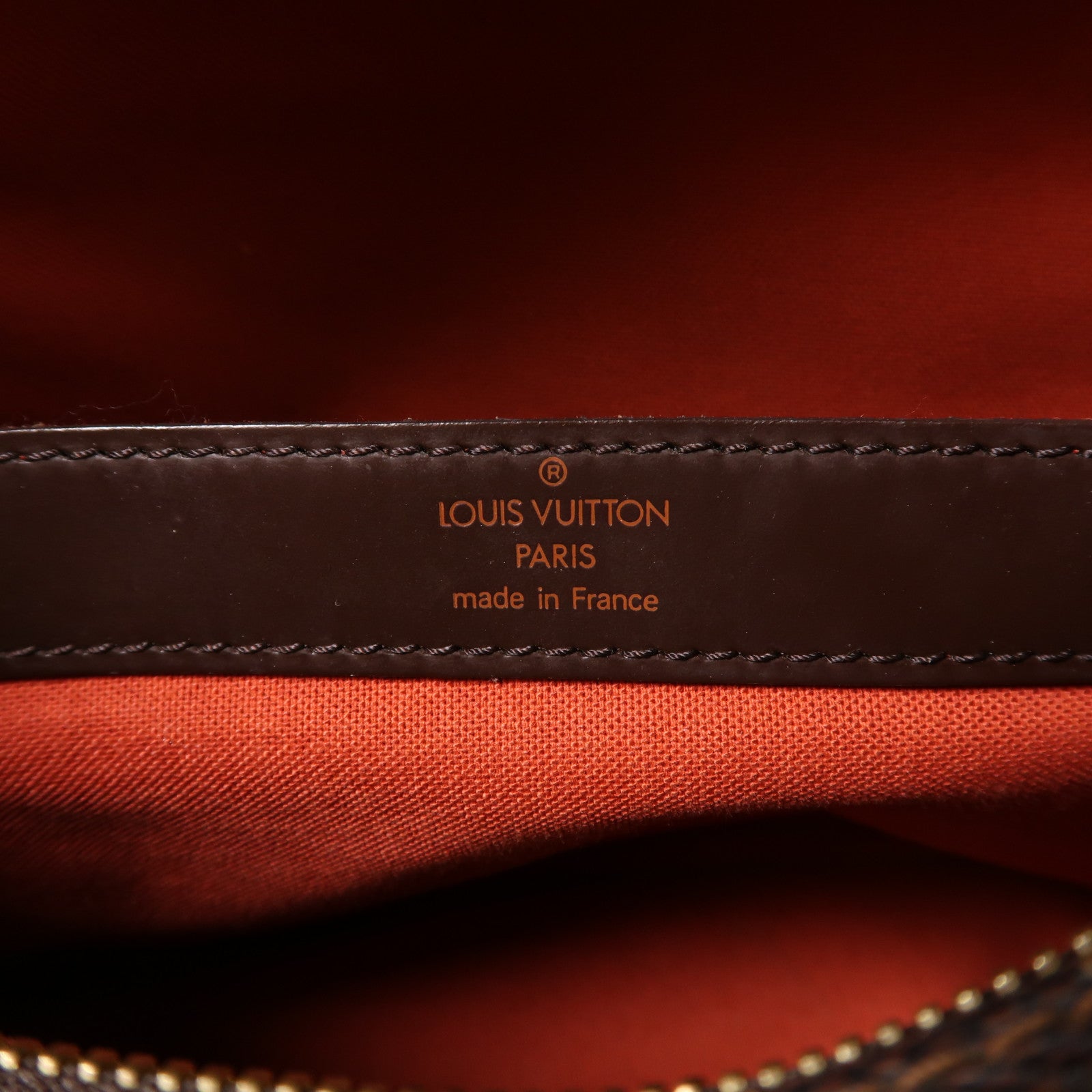 LOUIS VUITTON Damier Naviglio金扣肩背袋棕色