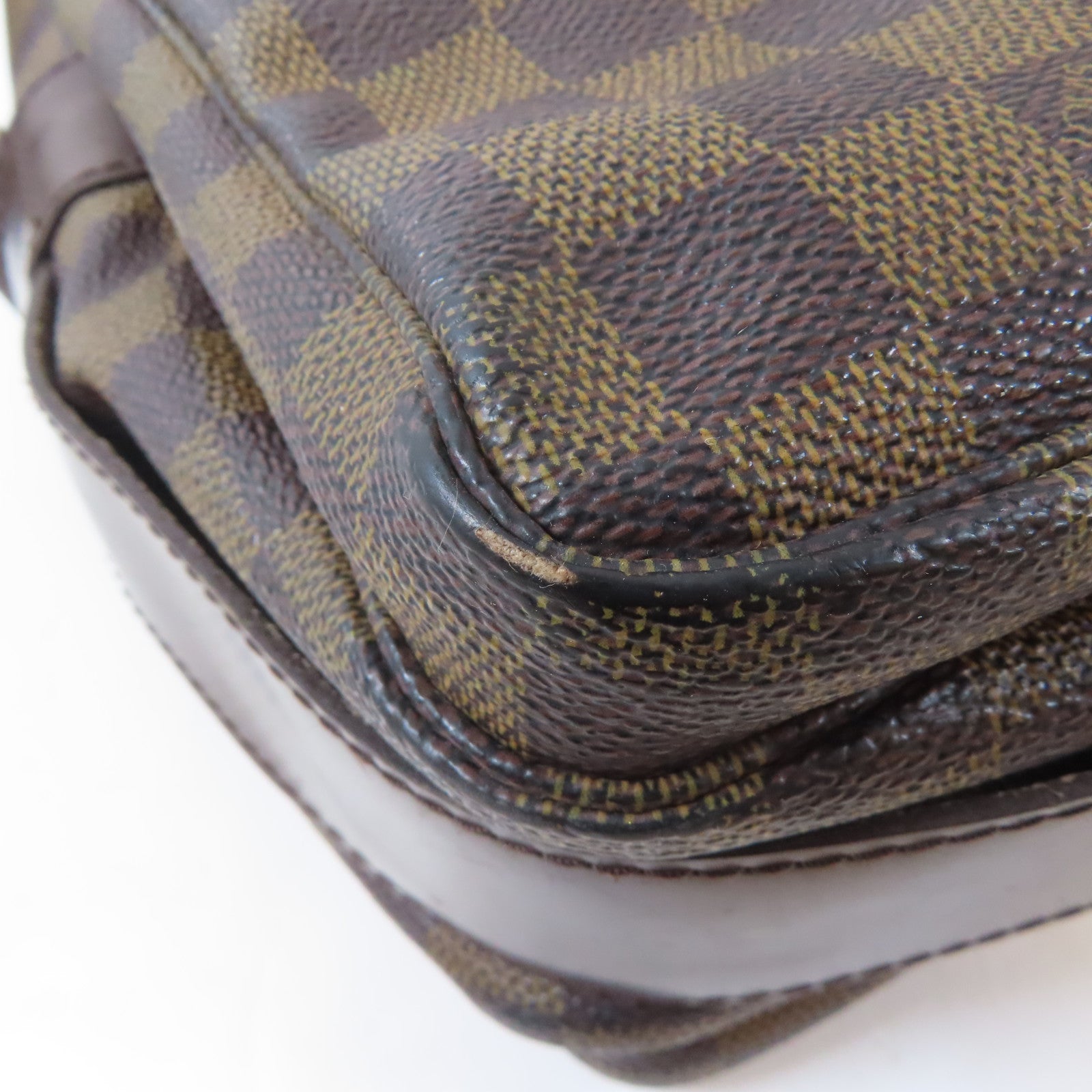 LOUIS VUITTON Damier Naviglio金扣肩背袋啡色